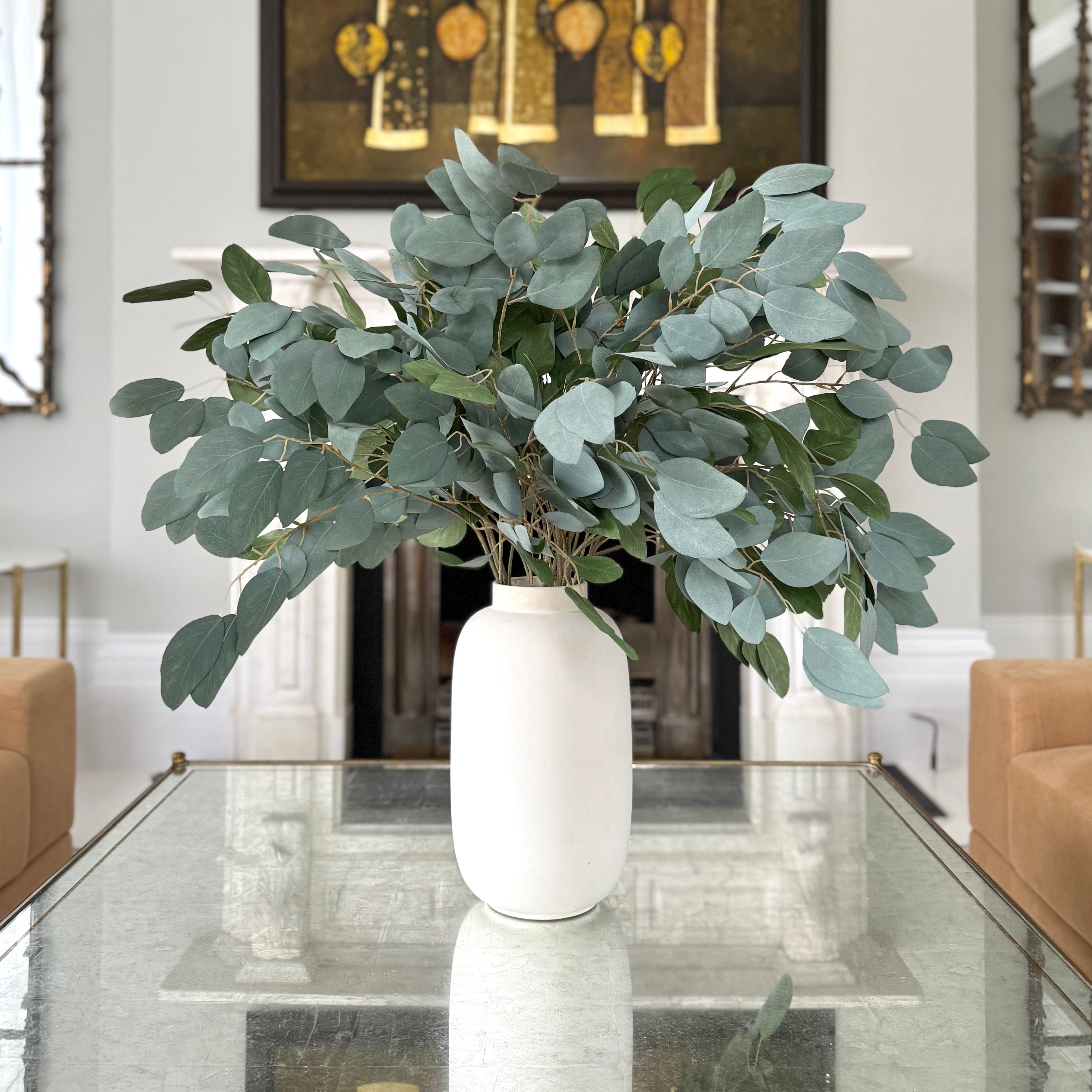 Artificial flowers luxury lifelike faux Artificial Tall Eucalyptus Spray realistic silk single stems buy online from The Faux Flower Company