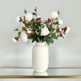 Artificial Tall White Peony Spray