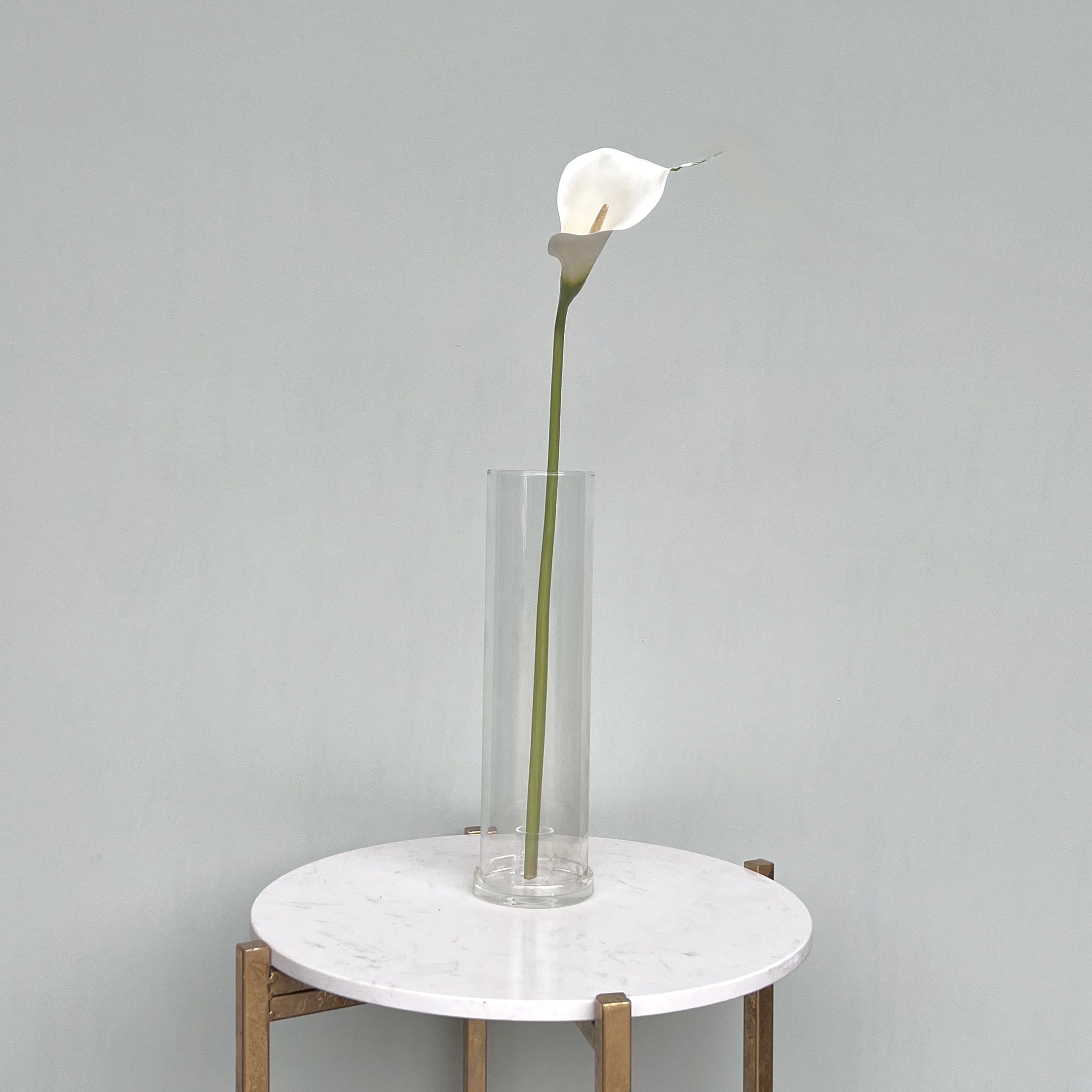 Artificial flowers luxury lifelike faux Artificial White Calla Lily realistic silk single stems buy online from The Faux Flower Company ABY0068WH