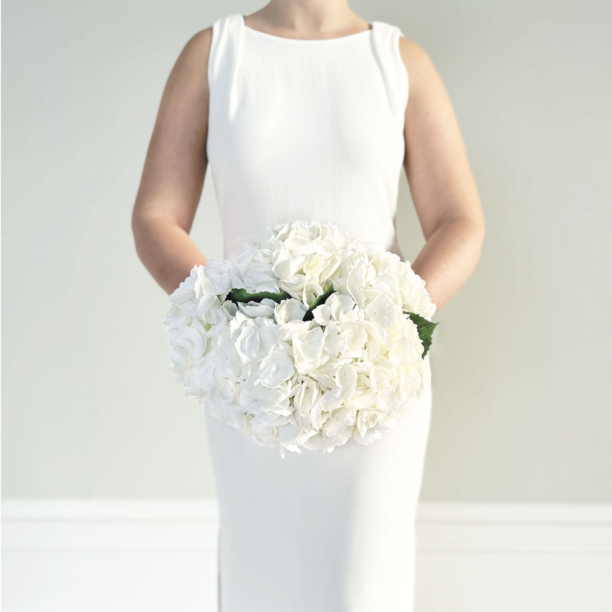 Artificial flowers luxury lifelike faux Artificial White Hydrangea Wedding Arrangement realistic silk Bridal buy online from The Faux Flower Company