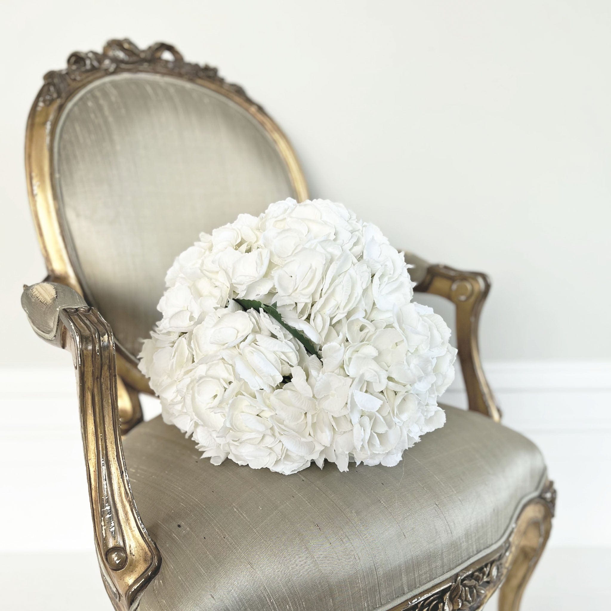 Artificial flowers luxury lifelike faux Artificial White Hydrangea Wedding Arrangement realistic silk Bridal buy online from The Faux Flower Company