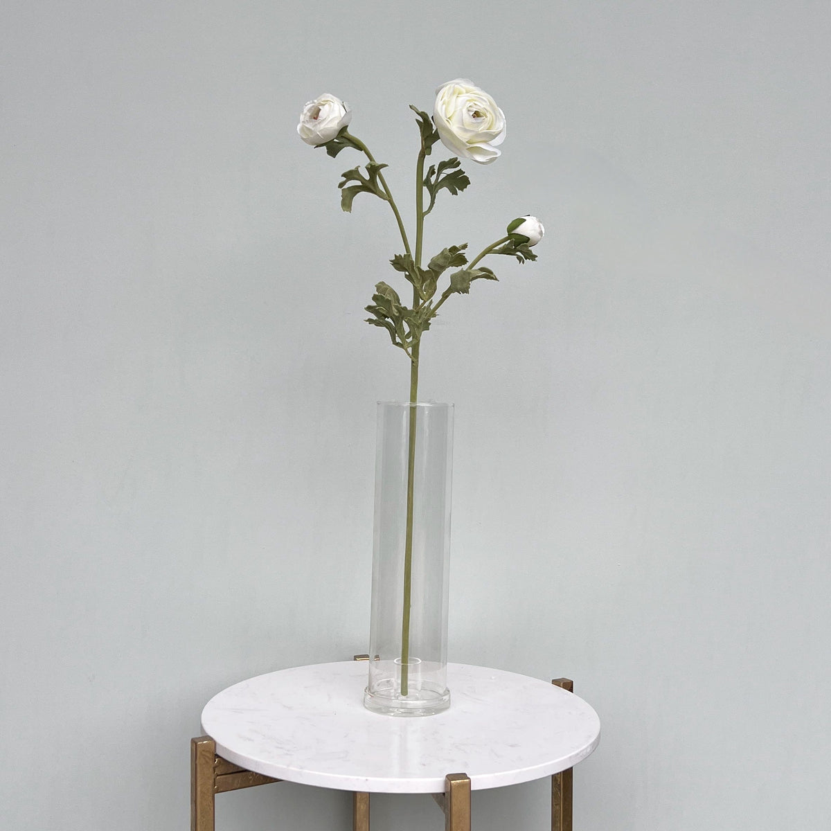Realistic Artificial White Ranunculus Spray ABX8534WH by The Faux Flower Company