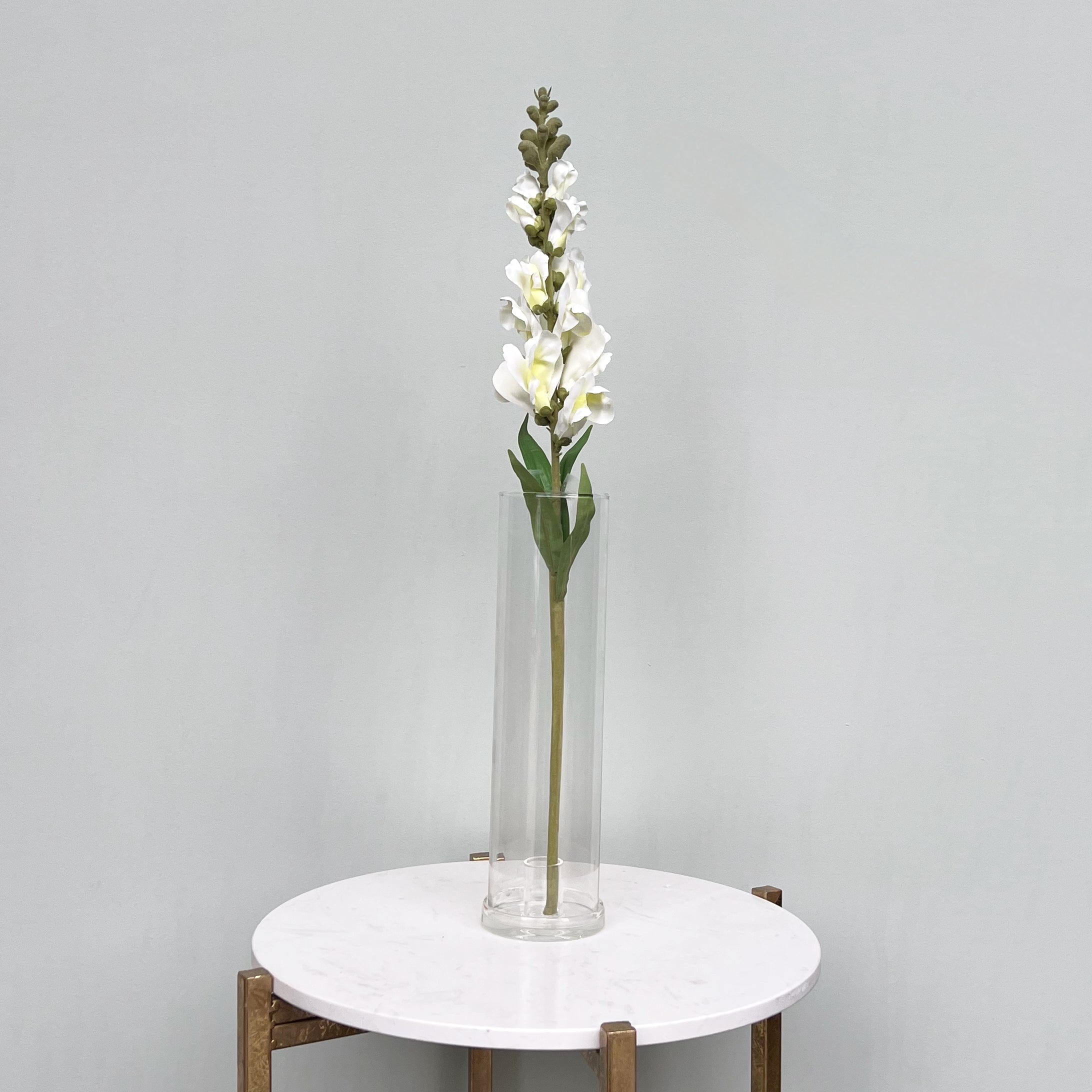 Artificial flowers luxury lifelike faux Artificial White Snapdragon realistic silk single stems buy online from The Faux Flower Company ABX6594WH