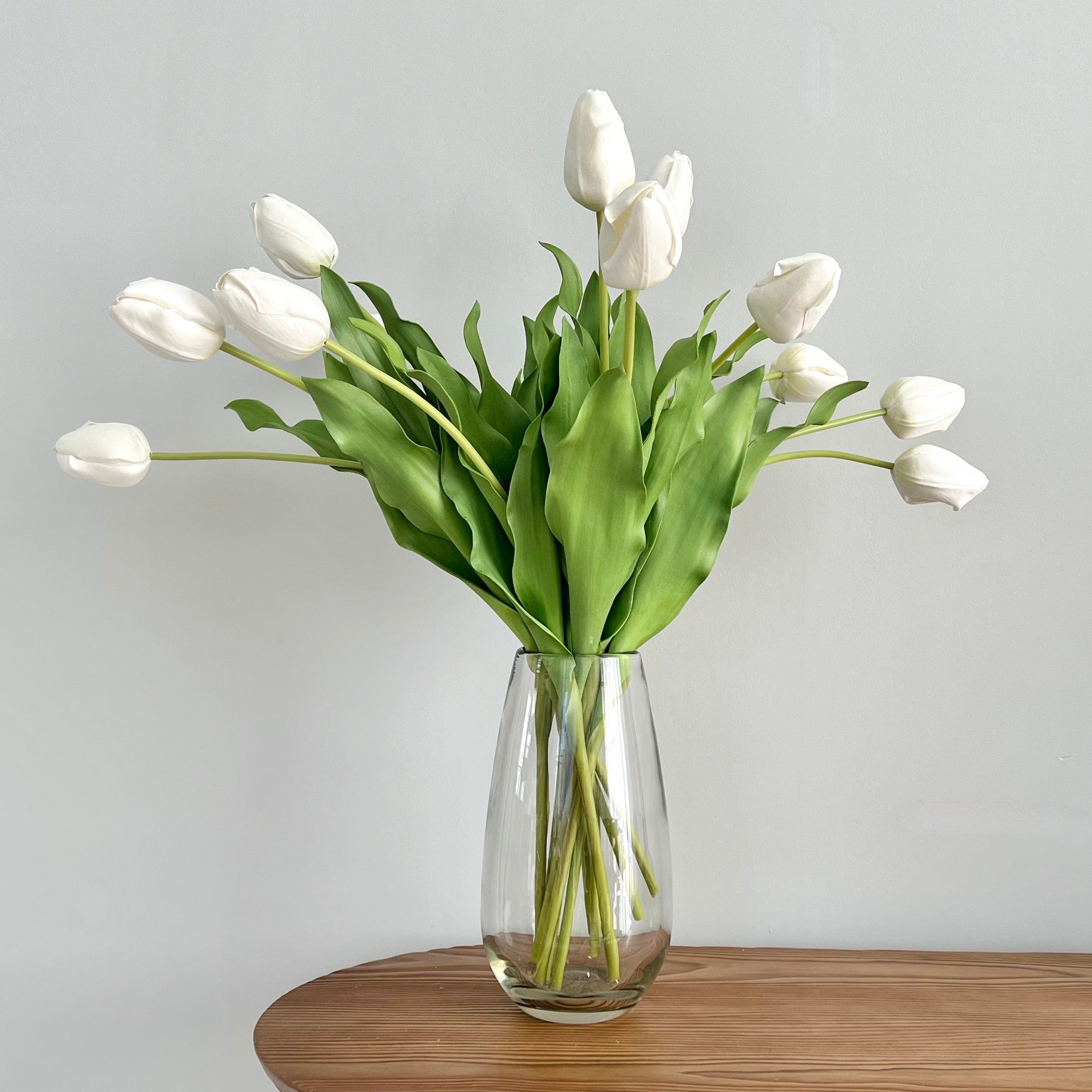Artificial flowers luxury lifelike faux Artificial White Tulip realistic silk single stems buy online from The Faux Flower Company