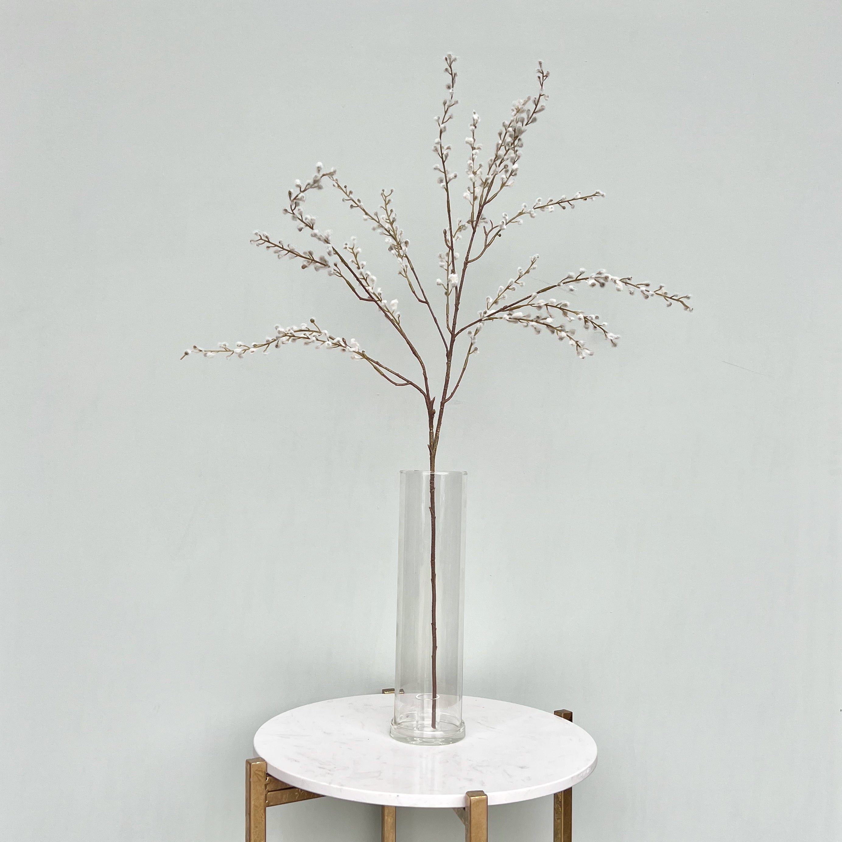 Artificial flowers luxury lifelike faux Artificial White Willow Spray realistic silk single stems buy online from The Faux Flower Company ABZ1504WH