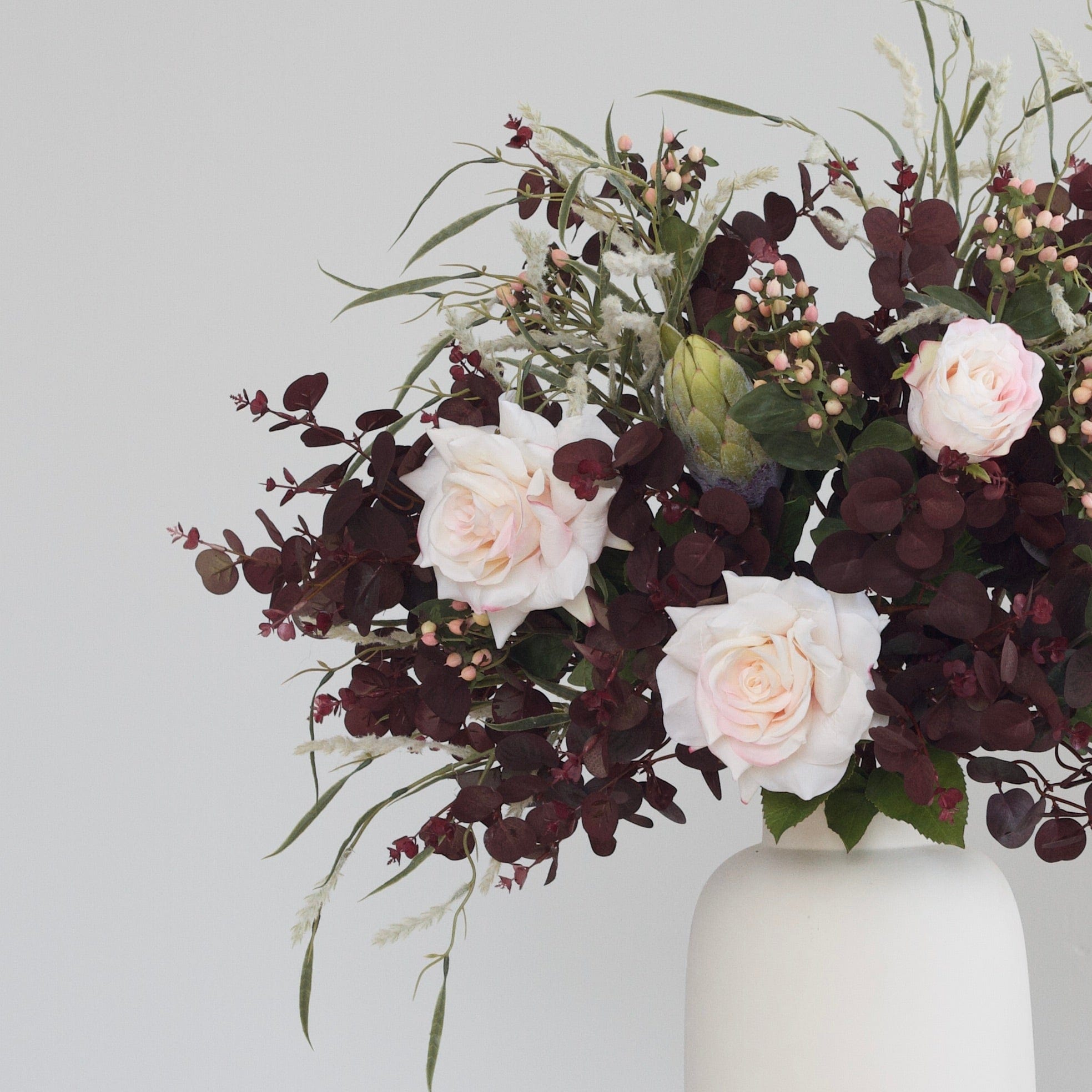 Artificial flowers luxury lifelike faux Autumn Plum Artificial Flower Bouquet realistic silk bouquet buy online from The Faux Flower Company