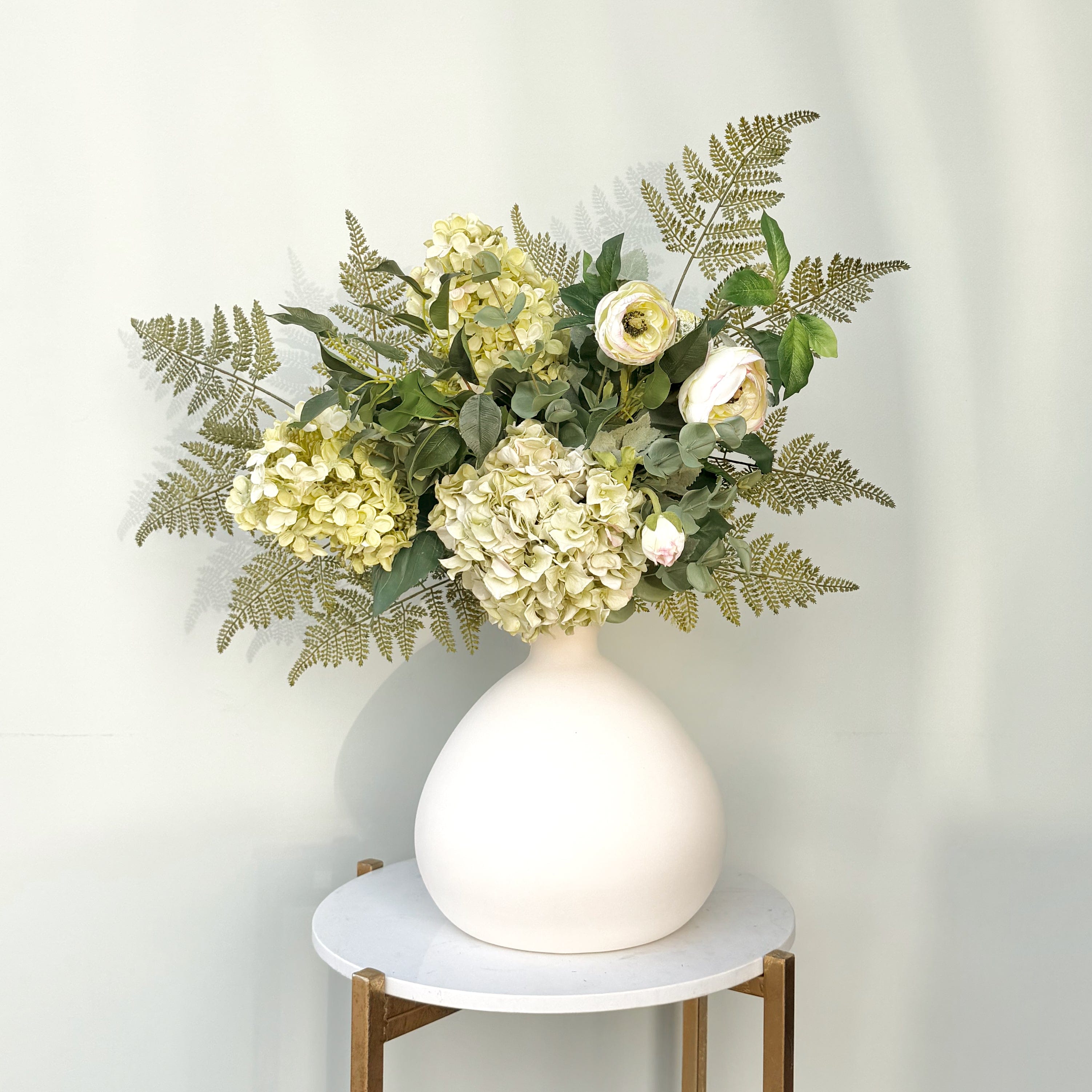 Artificial flowers luxury lifelike faux Born In May; Artificial Emerald Flower Bouquet & Vase Set realistic silk Bundle buy online from The Faux Flower Company MAY BQ + ABP1747