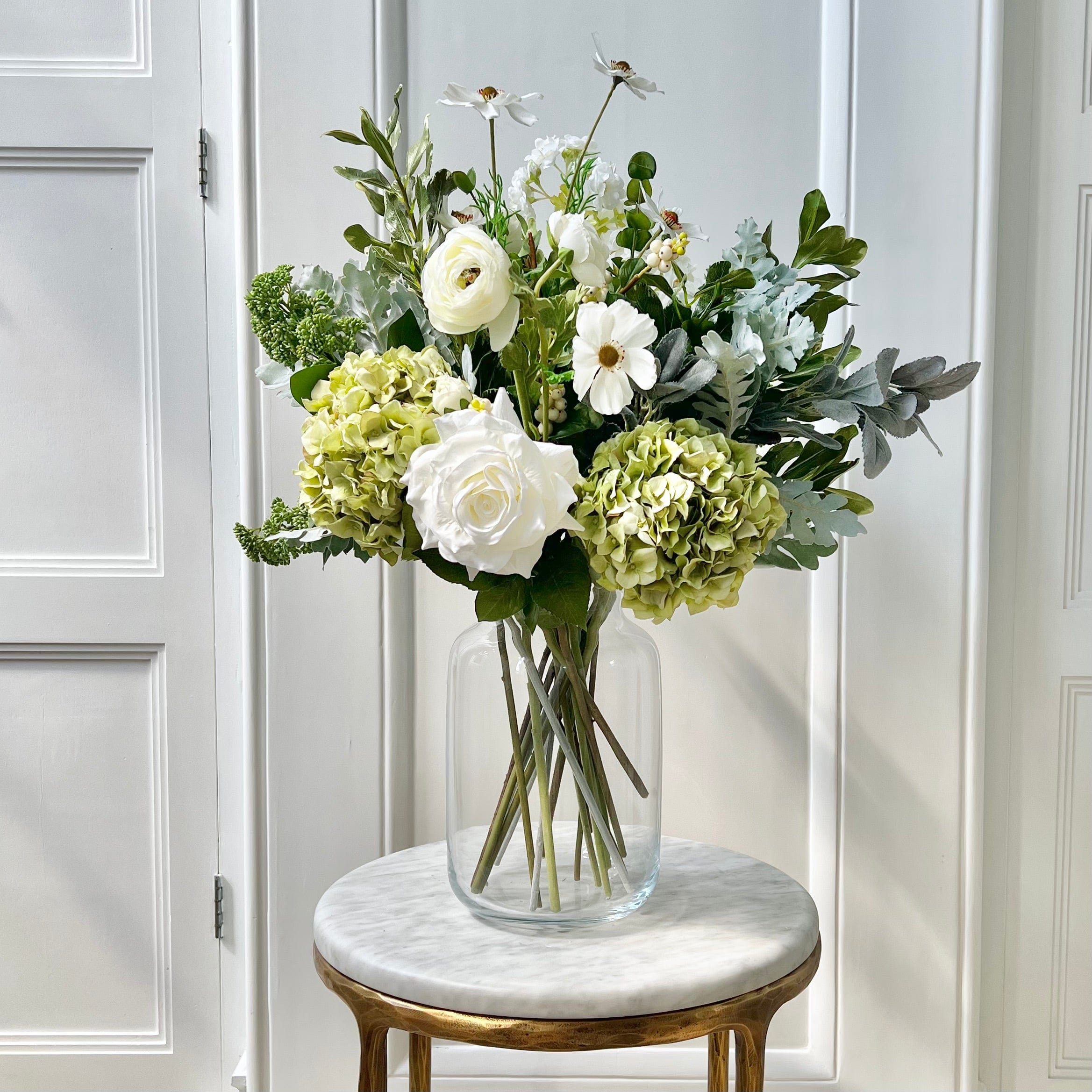 Artificial flowers luxury lifelike faux Green Pastures Artificial Flower Bouquet realistic silk bouquet buy online from The Faux Flower Company