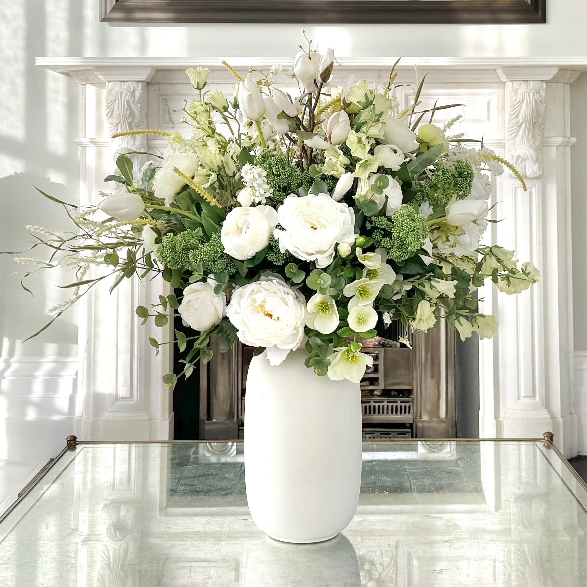 Artificial flowers luxury lifelike faux Kingham Vase realistic silk Vases buy online from The Faux Flower Company ABP04B3