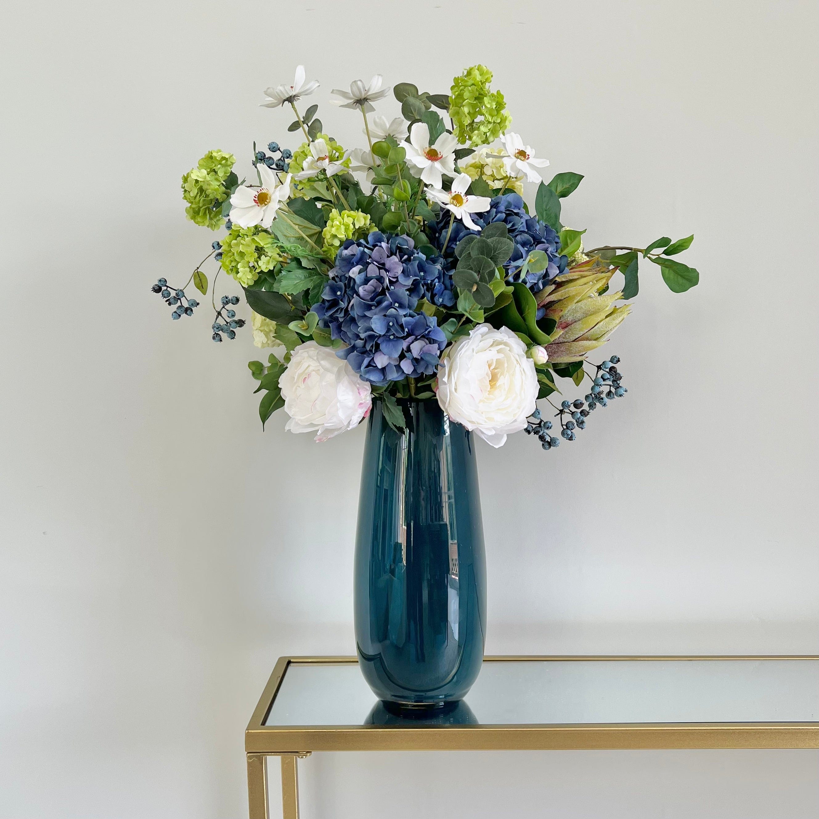 Artificial flowers luxury lifelike faux Out of the Blue Artificial Flower Bouquet realistic silk bouquet buy online from The Faux Flower Company