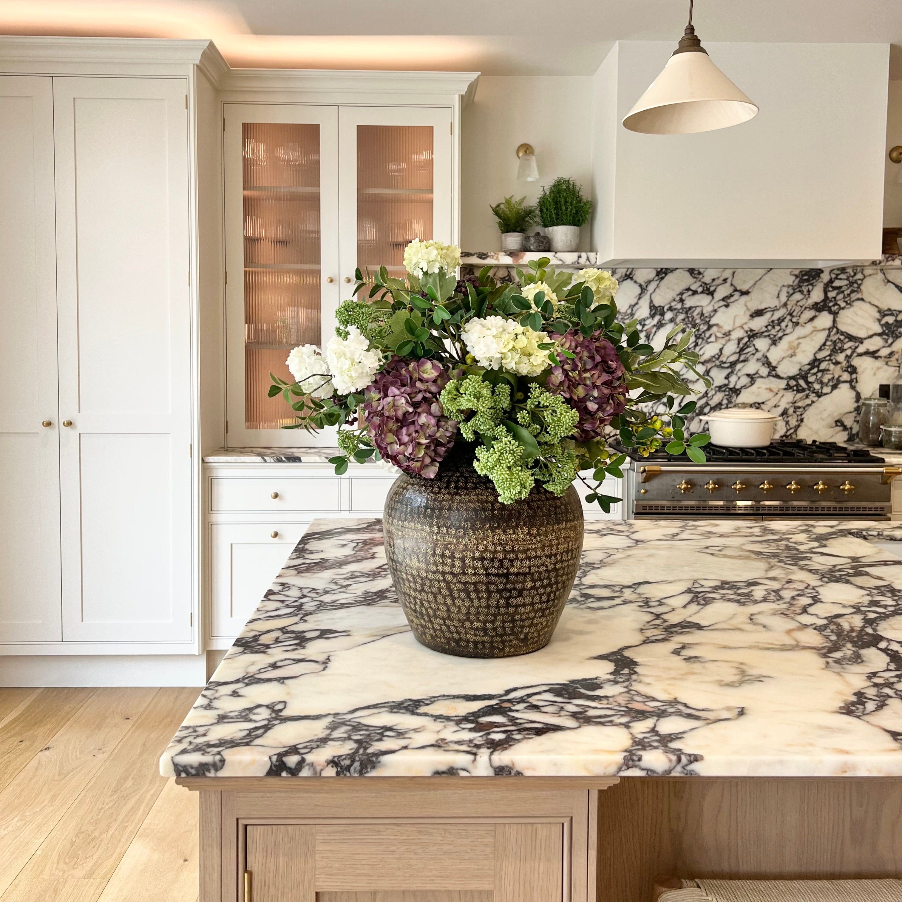 Artificial flowers luxury lifelike faux Purple Autumnal Aura Bouquet realistic silk  bouquet buy online from The Faux Flower Company