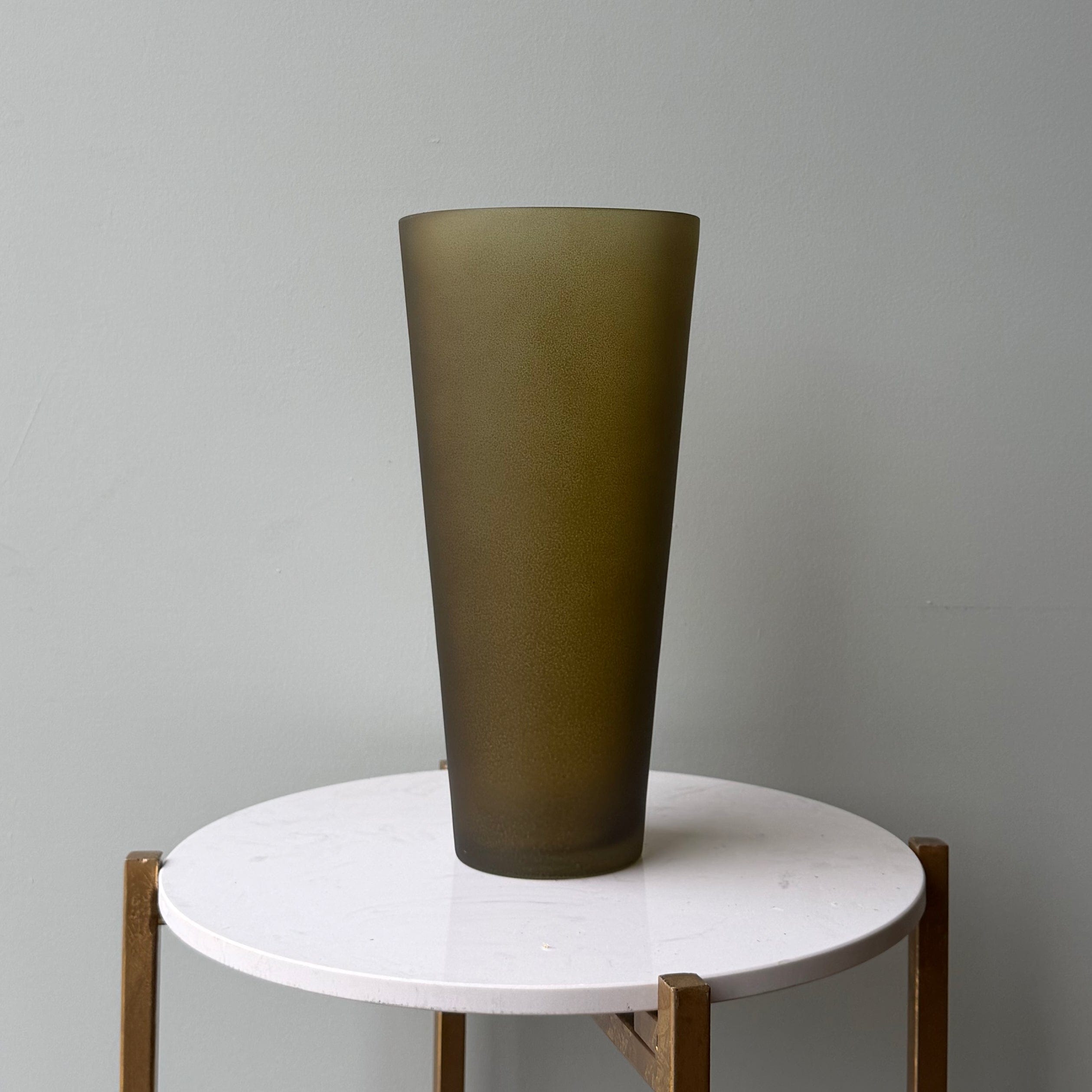 Artificial flowers luxury lifelike faux Smokey Olive Glass Fluted Vase realistic silk buy online from The Faux Flower Company AHCH-0820