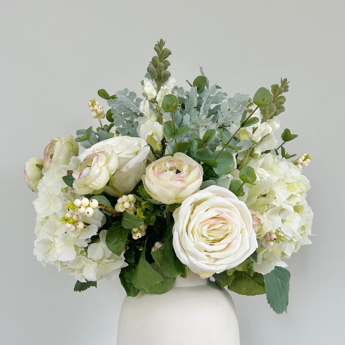 Realistic Snowberry Bliss Artificial Flower Arrangement by The Faux Flower Company