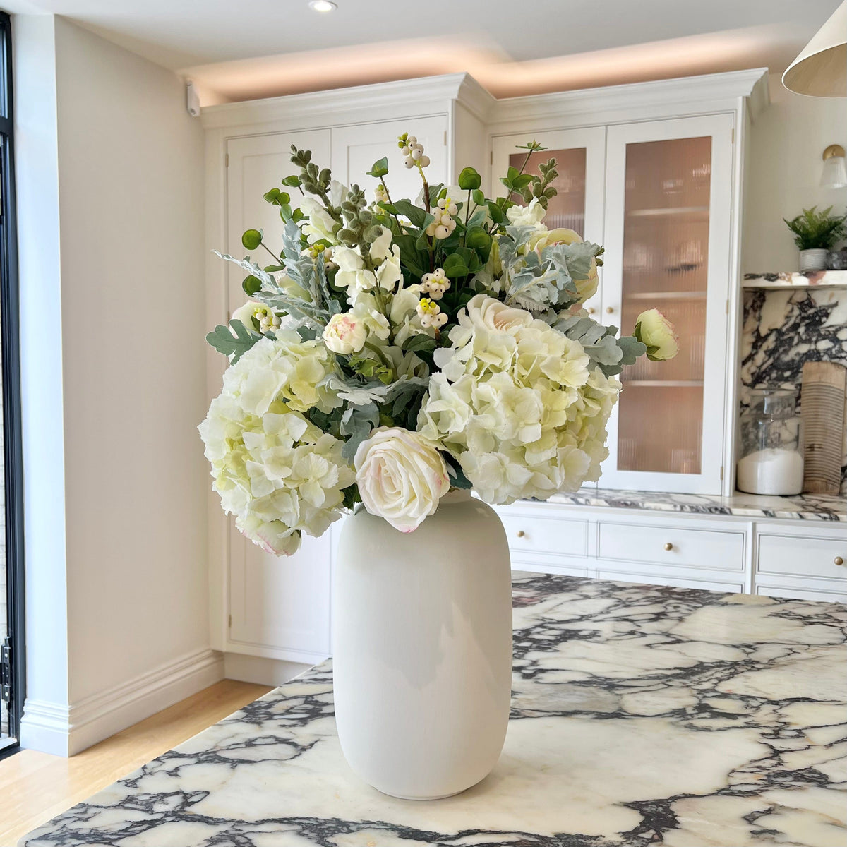 Realistic Snowberry Bliss Artificial Flower Arrangement by The Faux Flower Company