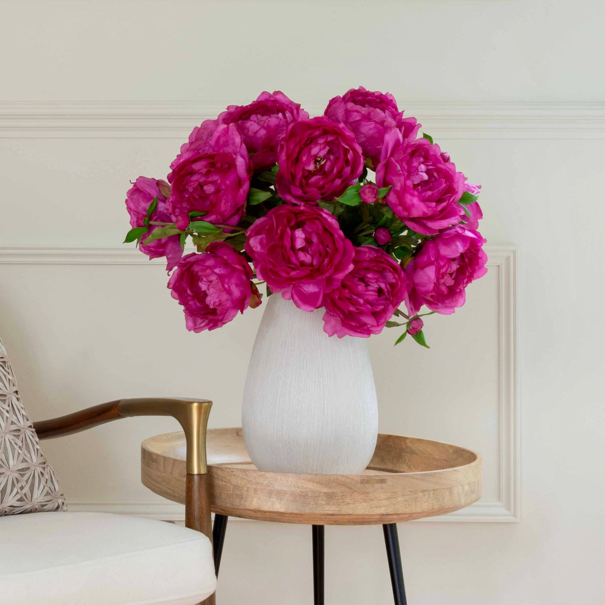Realistic Artificial Fuchsia Peony ABY6043FU by The Faux Flower Company