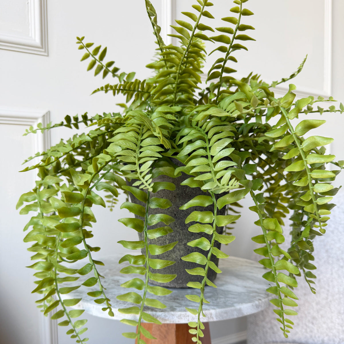 Realistic Artificial Large Green Fern In Pot AHCH-0828 by The Faux Flower Company