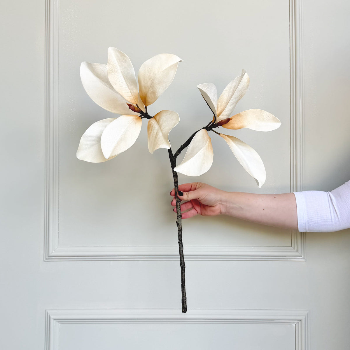 Realistic Artificial Magnolia Leaf Spray ABZ0138CR by The Faux Flower Company
