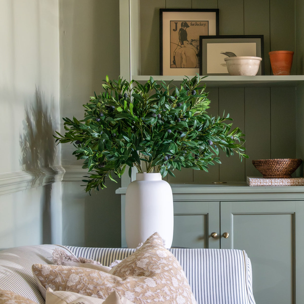 Realistic Artificial Olive Branch ABZ9142GR by The Faux Flower Company