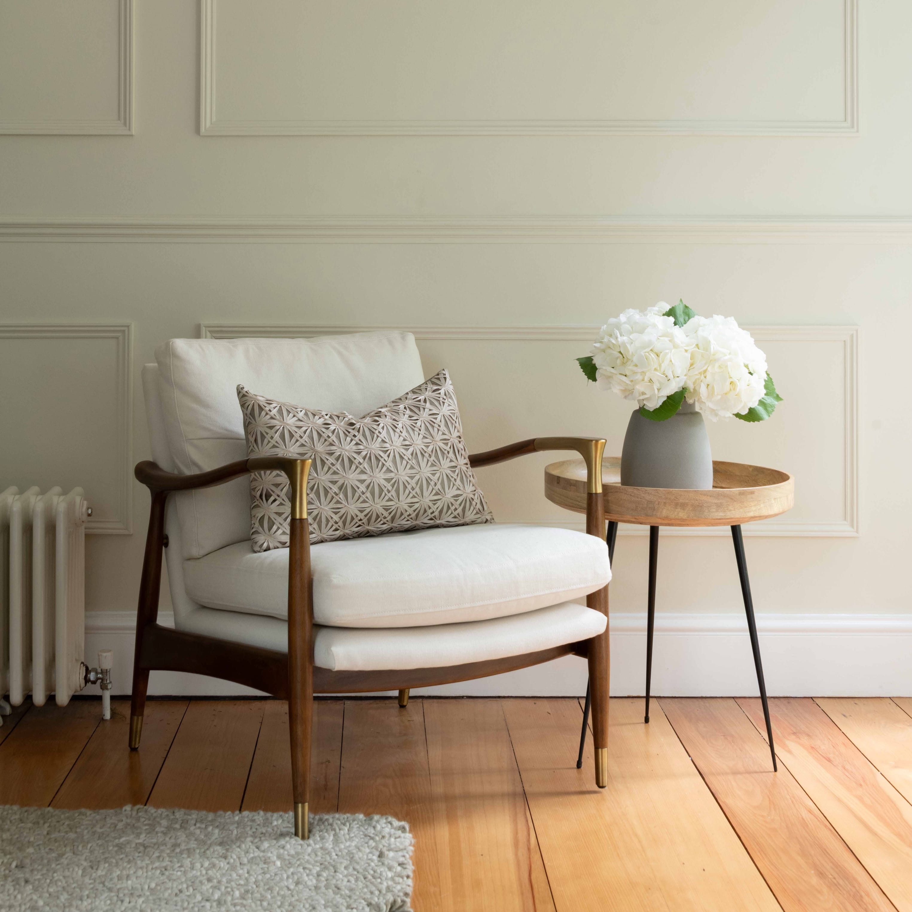 Realistic Artificial White Hydrangea by The Faux Flower Company