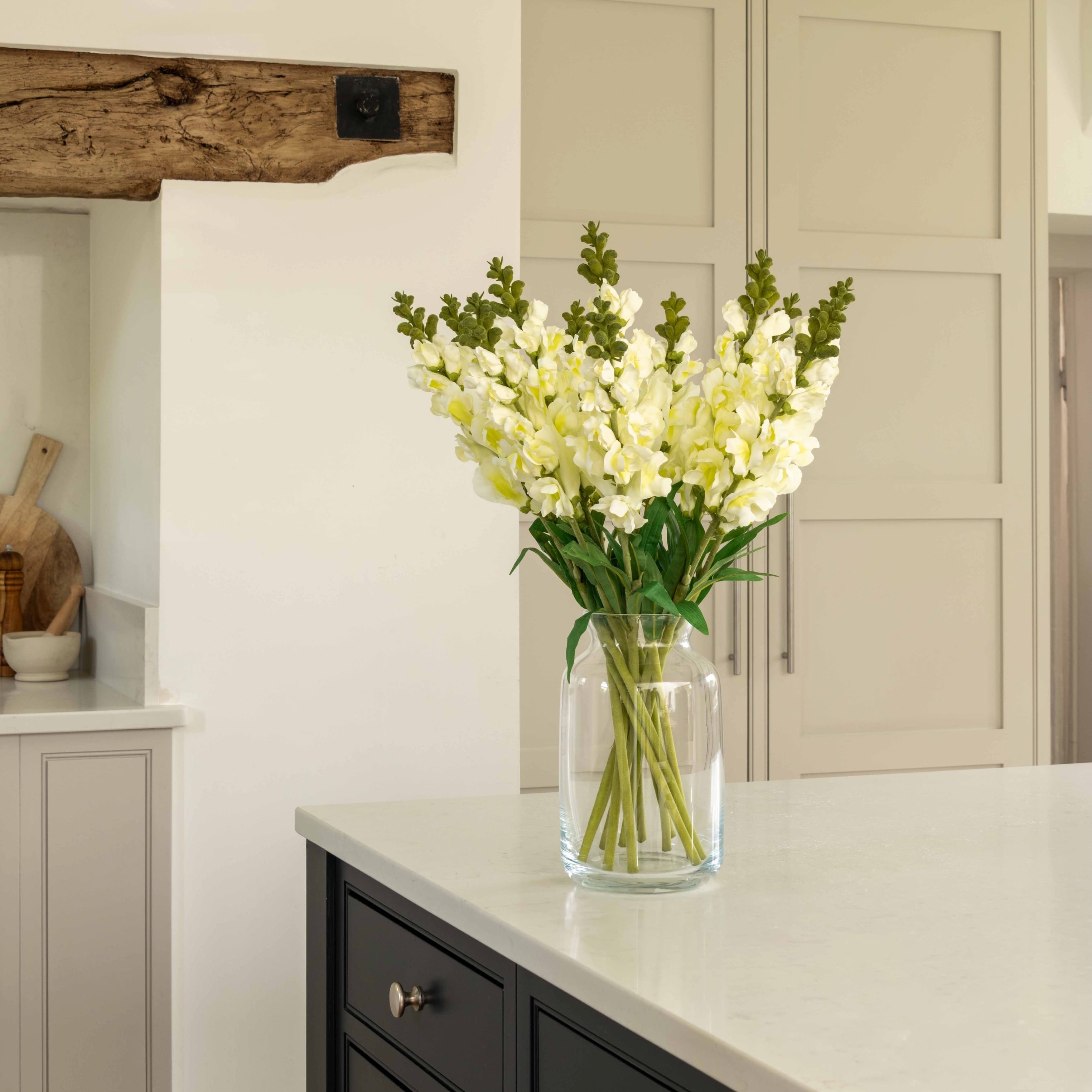 Realistic Artificial White Snapdragon ABX6594WH by The Faux Flower Company