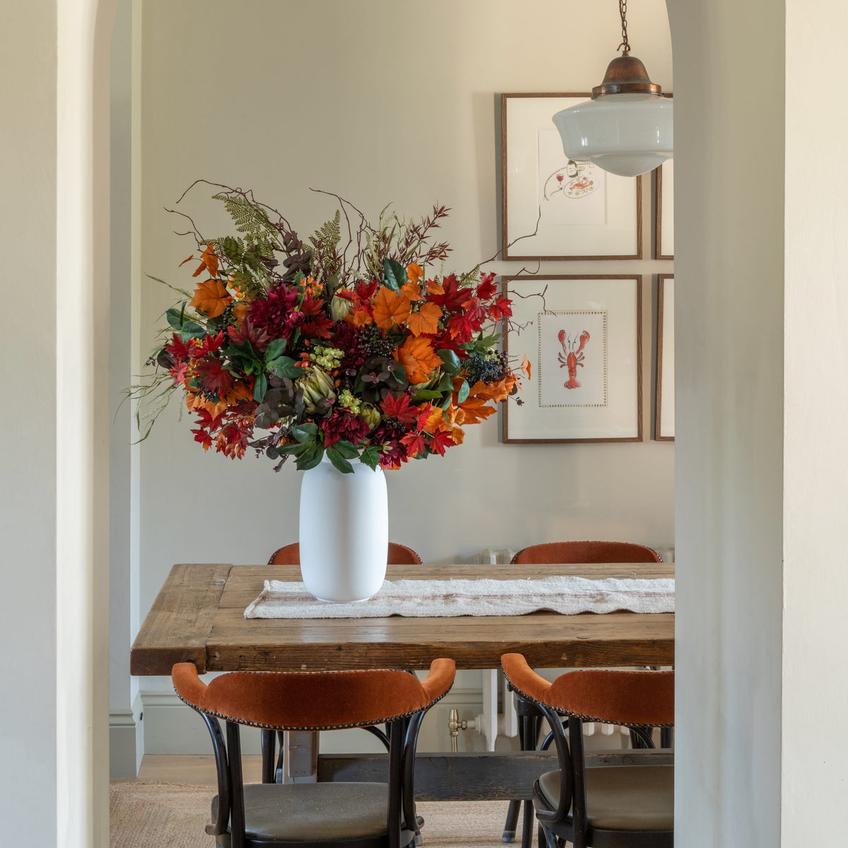 Realistic Autumn Splendour Artificial Flower Arrangement by The Faux Flower Company