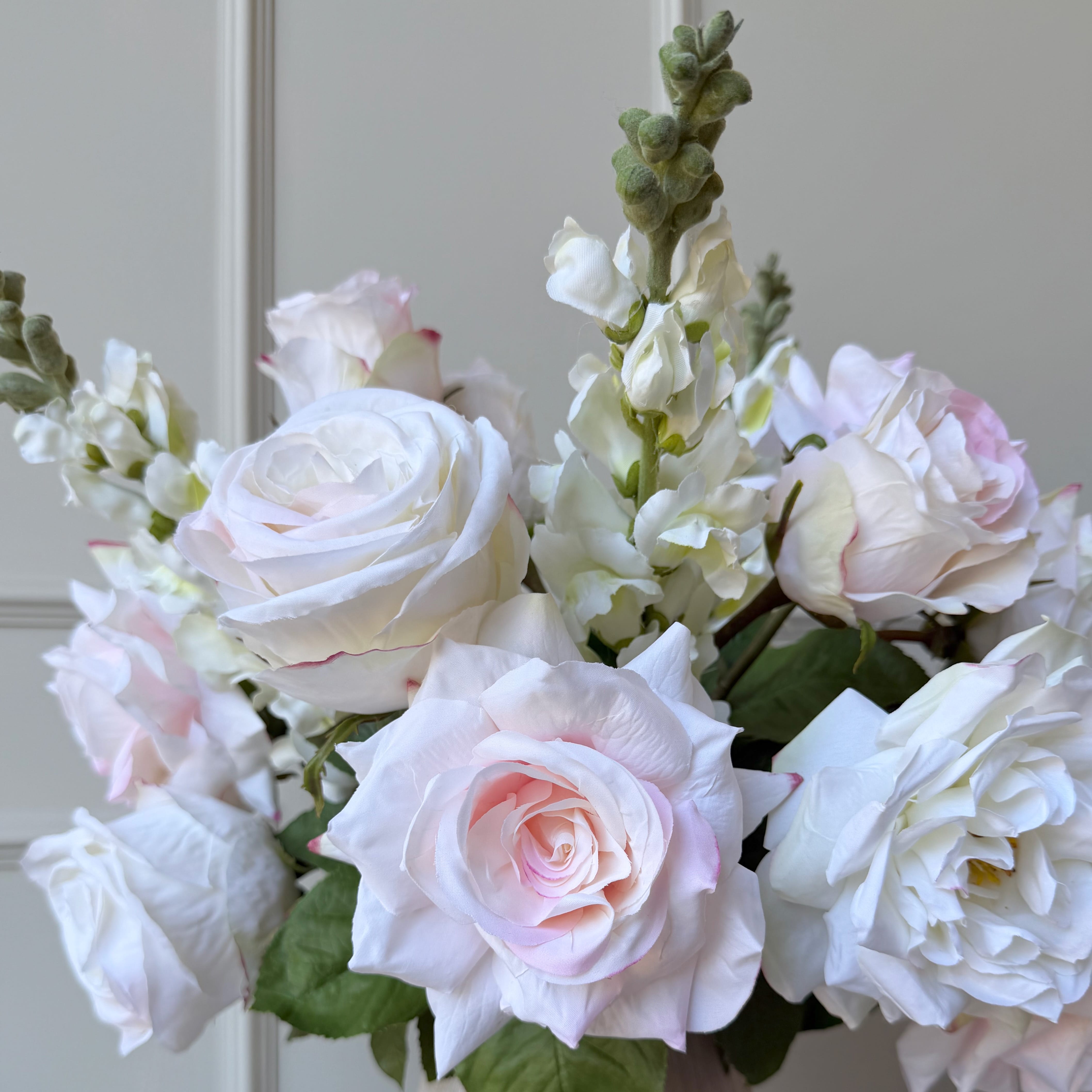 Realistic Barely Blush Artificial Flower Arrangement by The Faux Flower Company