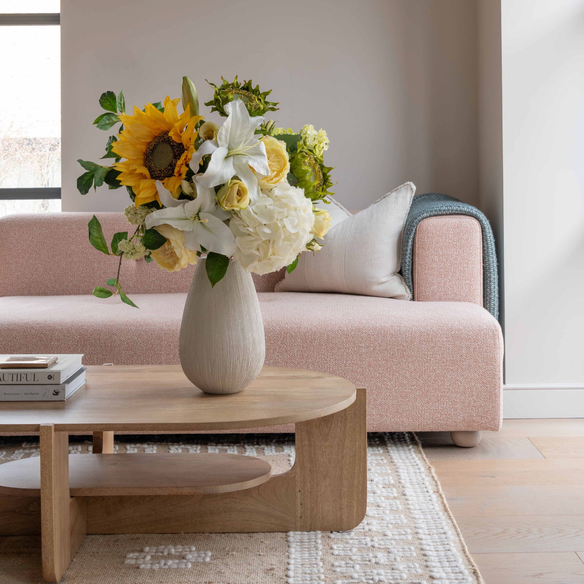 Realistic Golden Hour Artificial Flower Arrangement by The Faux Flower Company