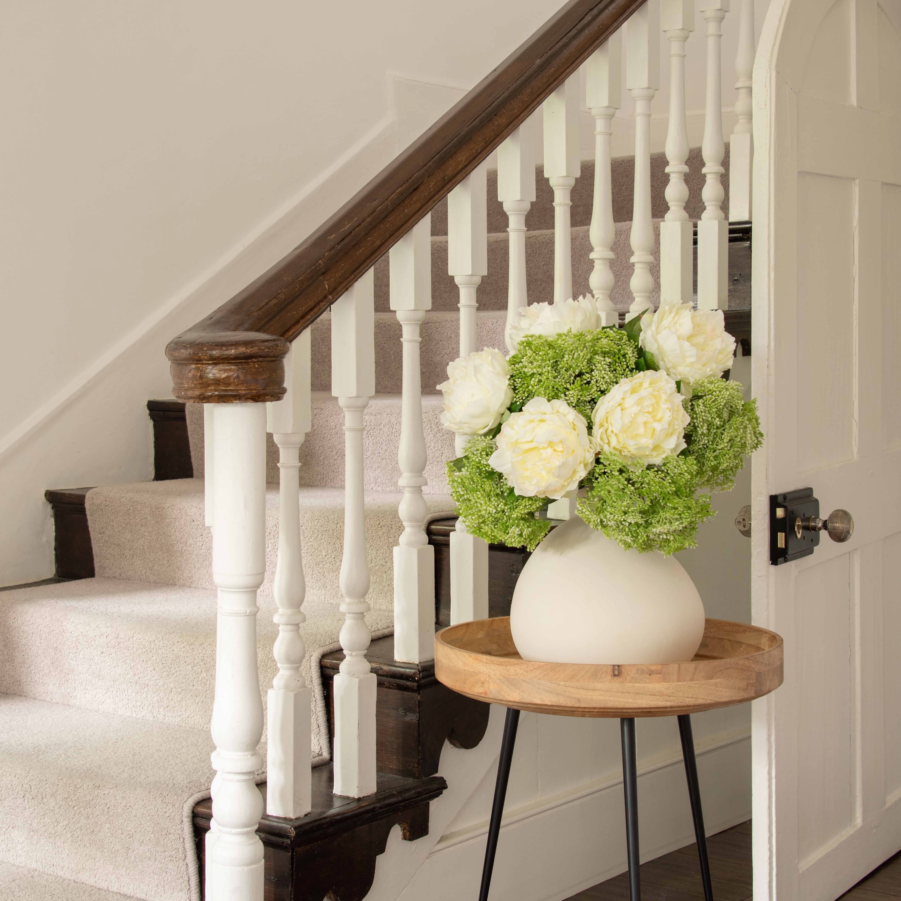 Realistic Morning Dew Artificial Flower Arrangement by The Faux Flower Company