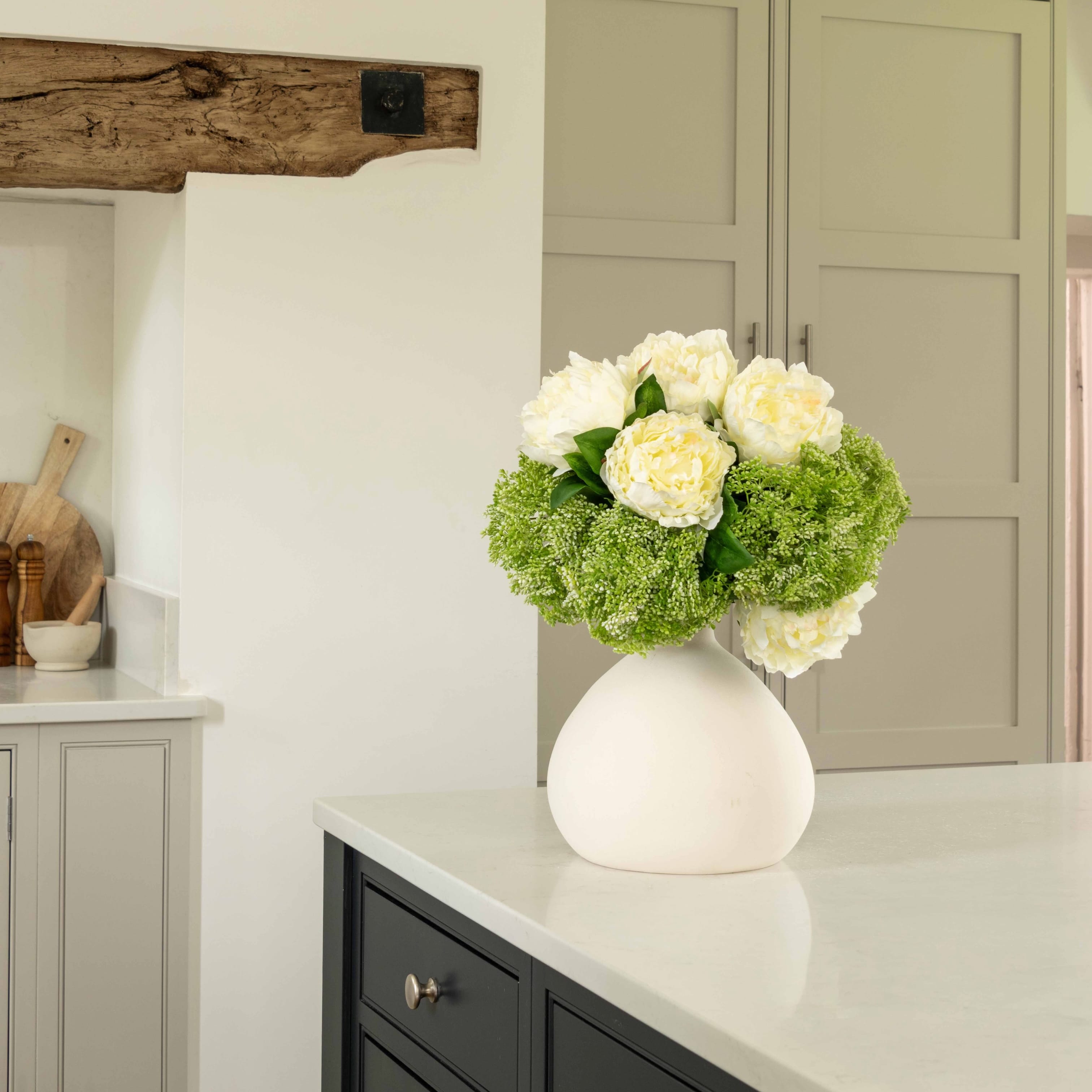 Realistic Morning Dew Artificial Flower Arrangement by The Faux Flower Company