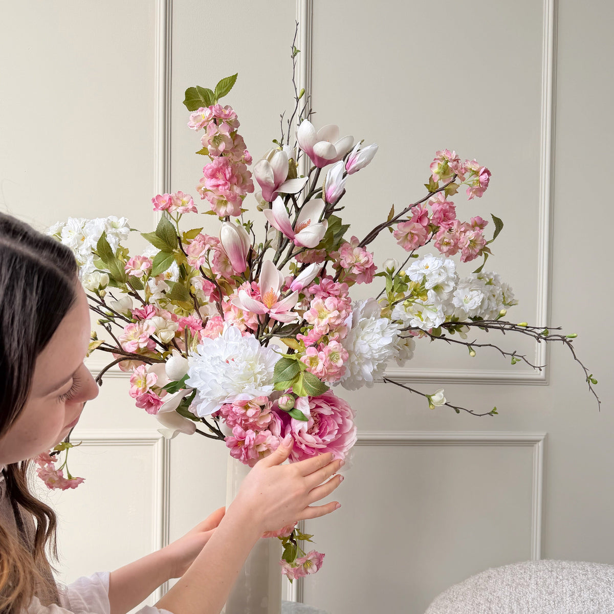 Realistic Spring Bloom Artificial Flower Arrangement by The Faux Flower Company