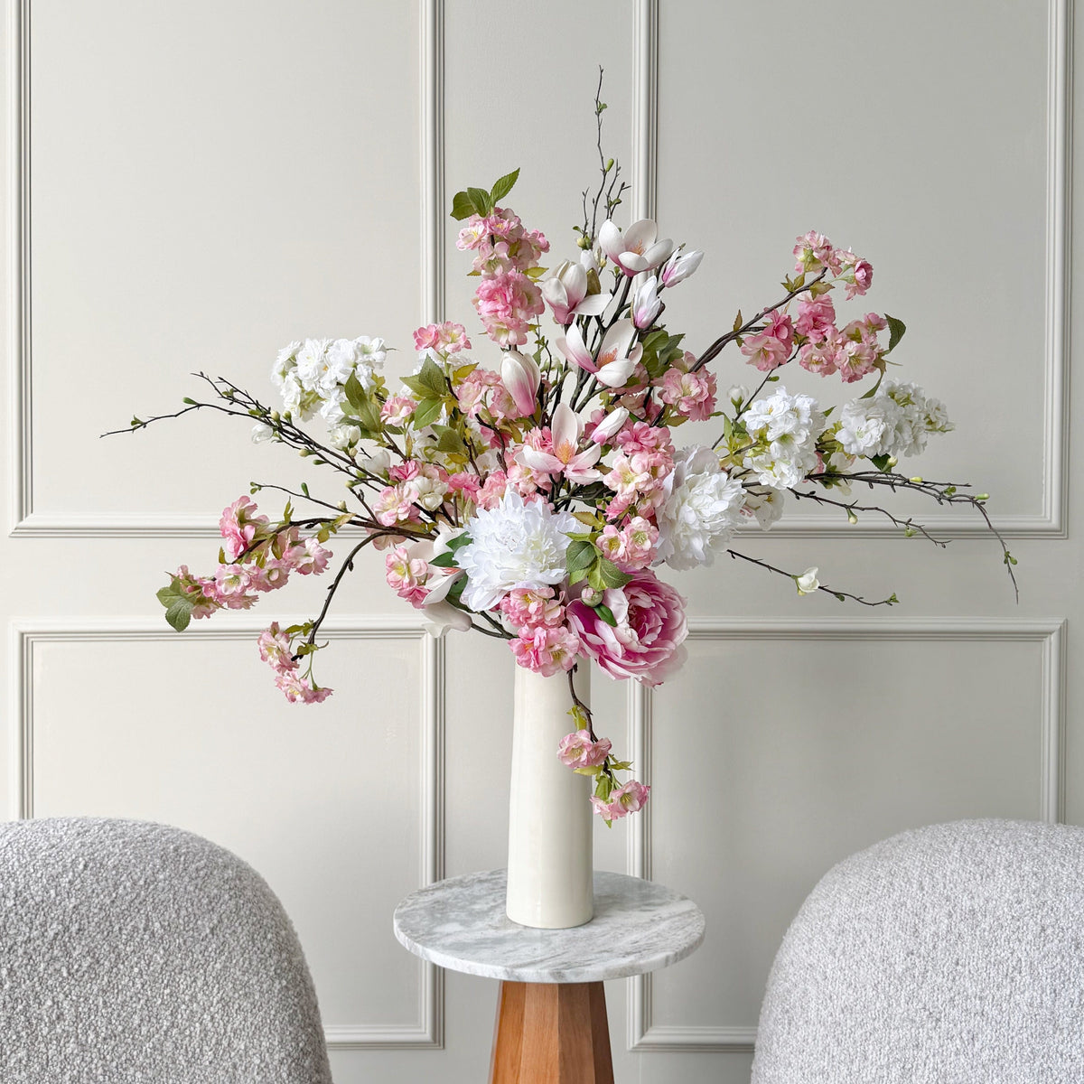 Realistic Spring Bloom Artificial Flower Arrangement by The Faux Flower Company