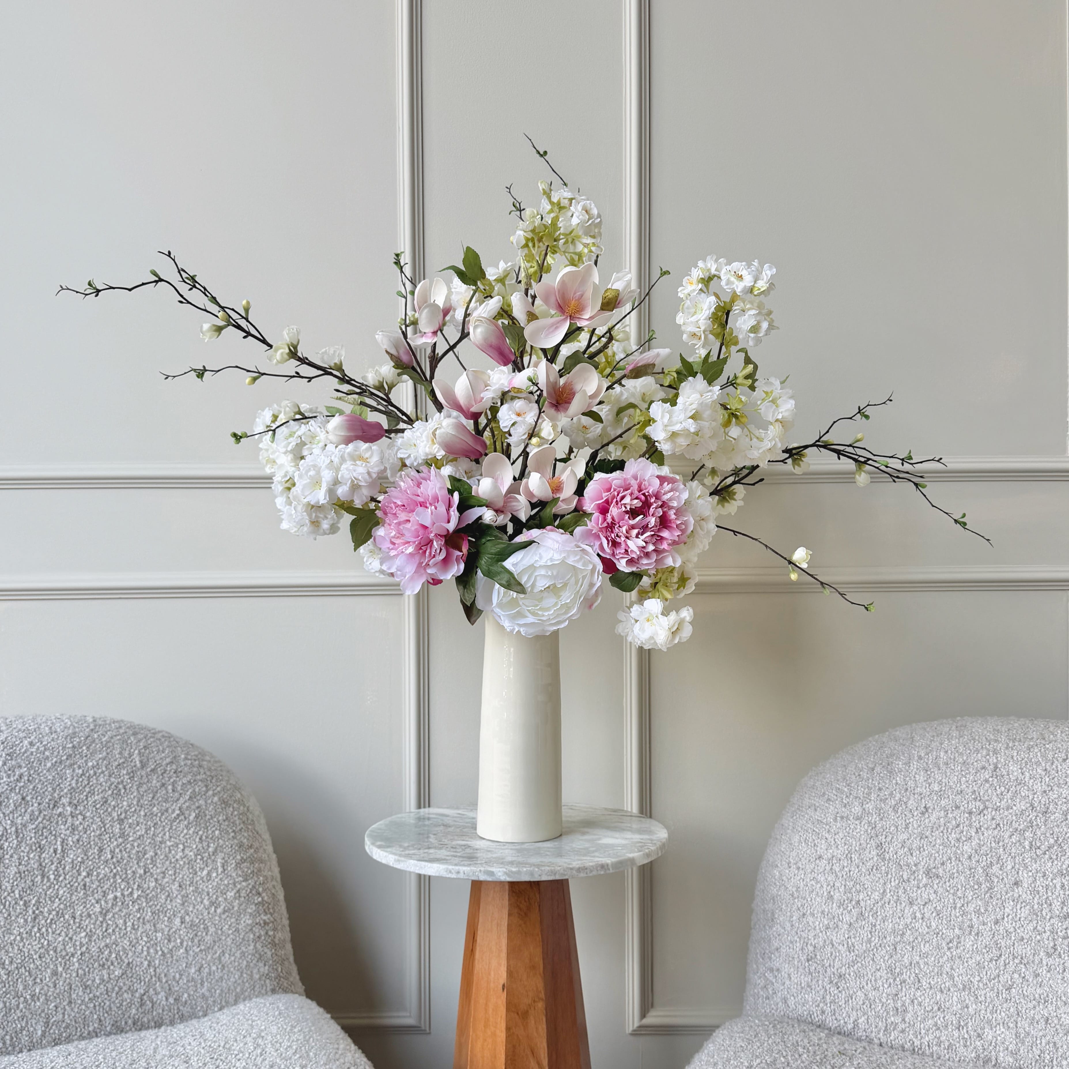 Realistic Spring Bloom Artificial Flower Arrangement by The Faux Flower Company