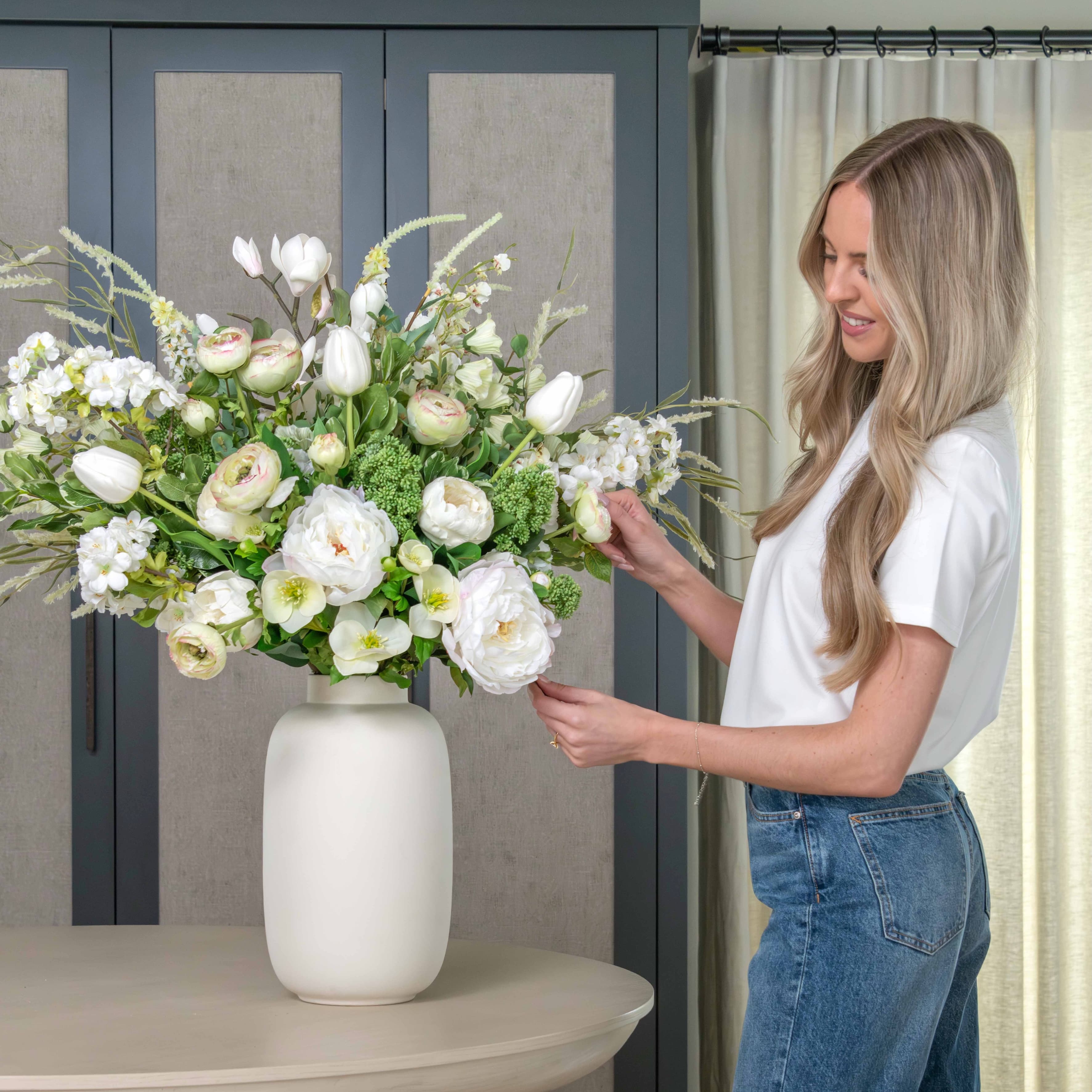 Realistic Spring Splendour Artificial Flower Arrangement by The Faux Flower Company
