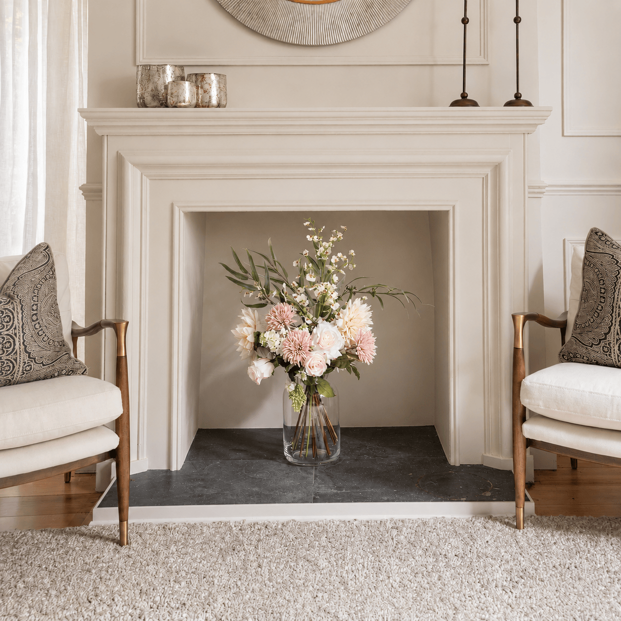 Realistic Summer Bloom Artificial Flower Arrangement by The Faux Flower Company