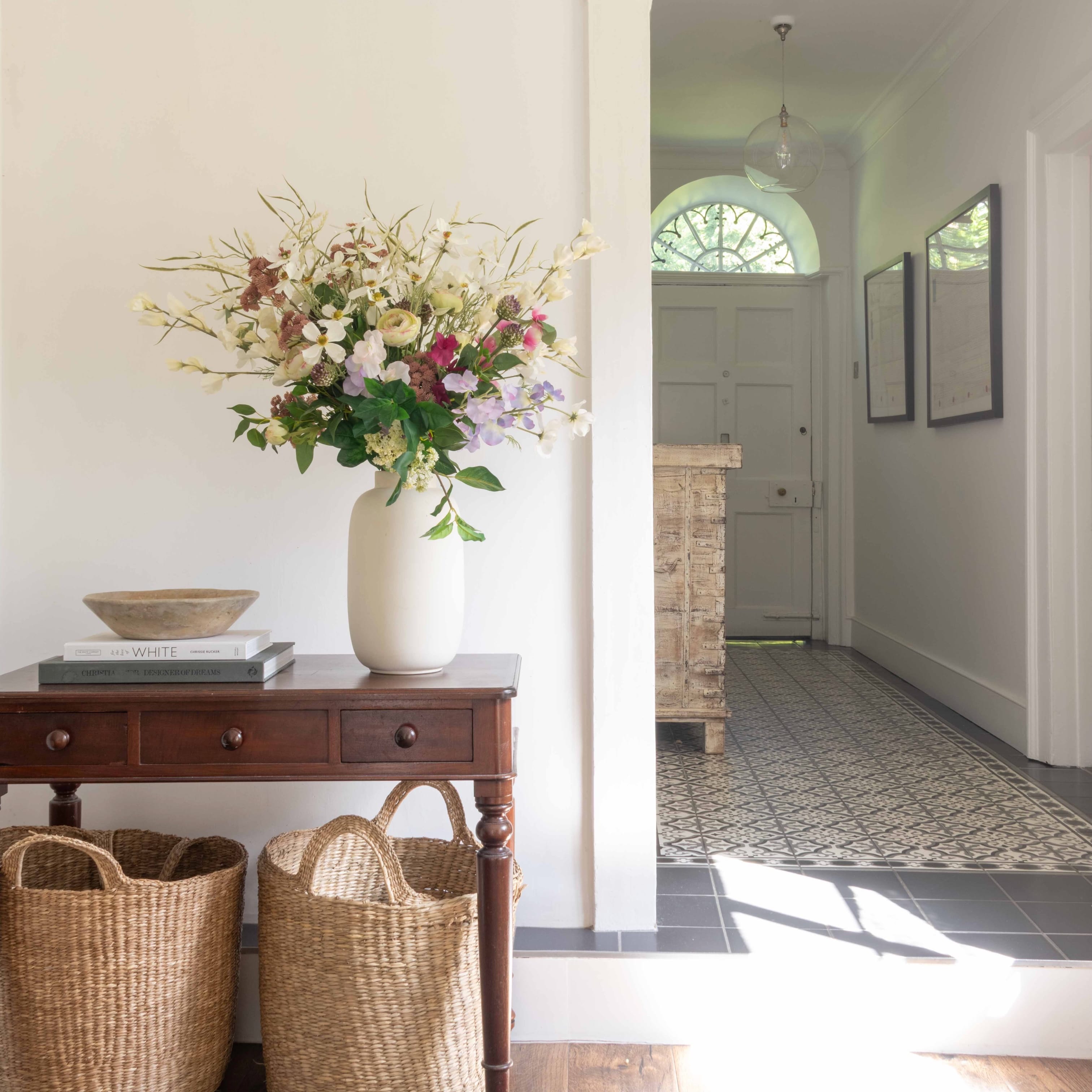 Realistic Summer Meadow Artificial Flower Arrangement by The Faux Flower Company