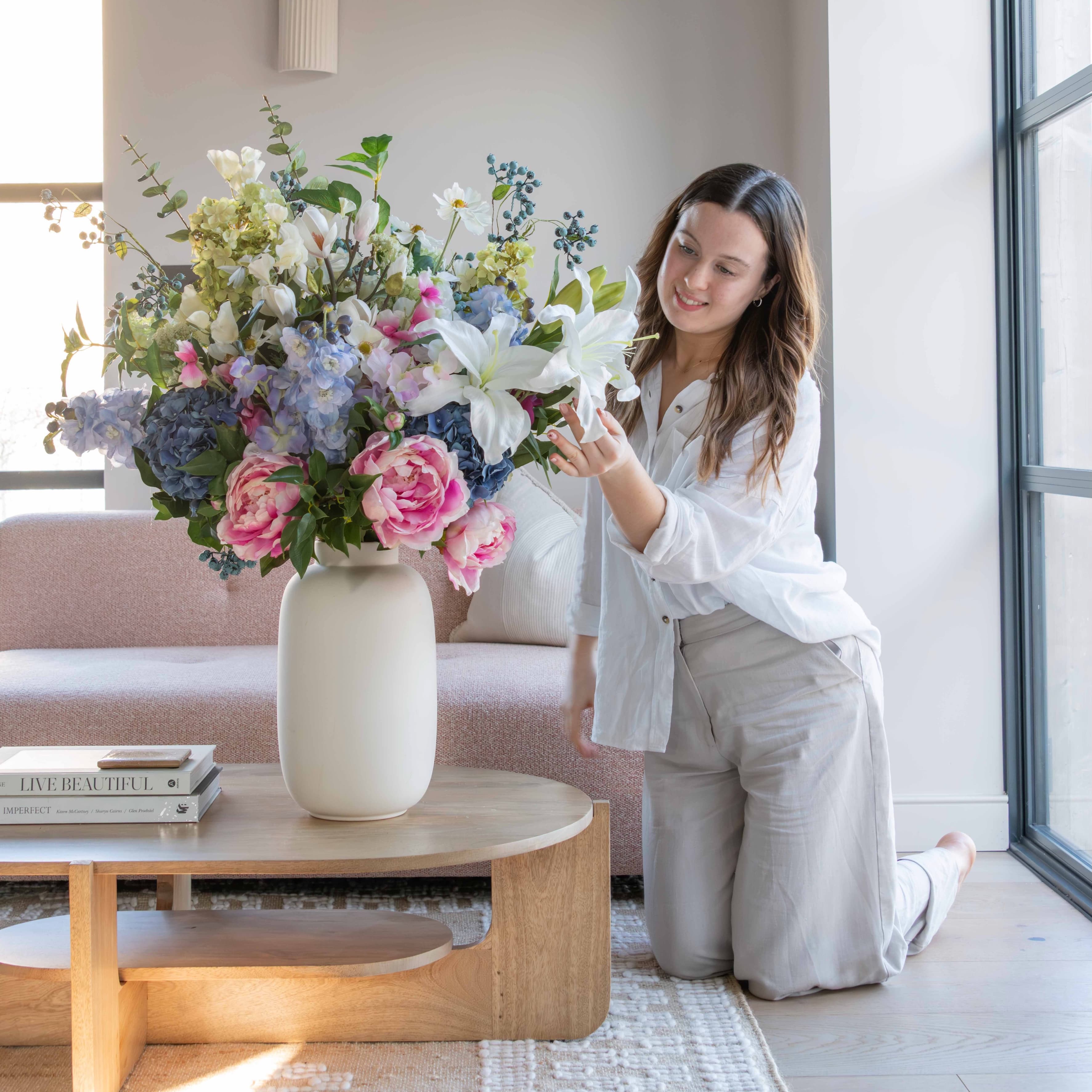 Realistic Summer Splendour Artificial Flower Arrangement by The Faux Flower Company
