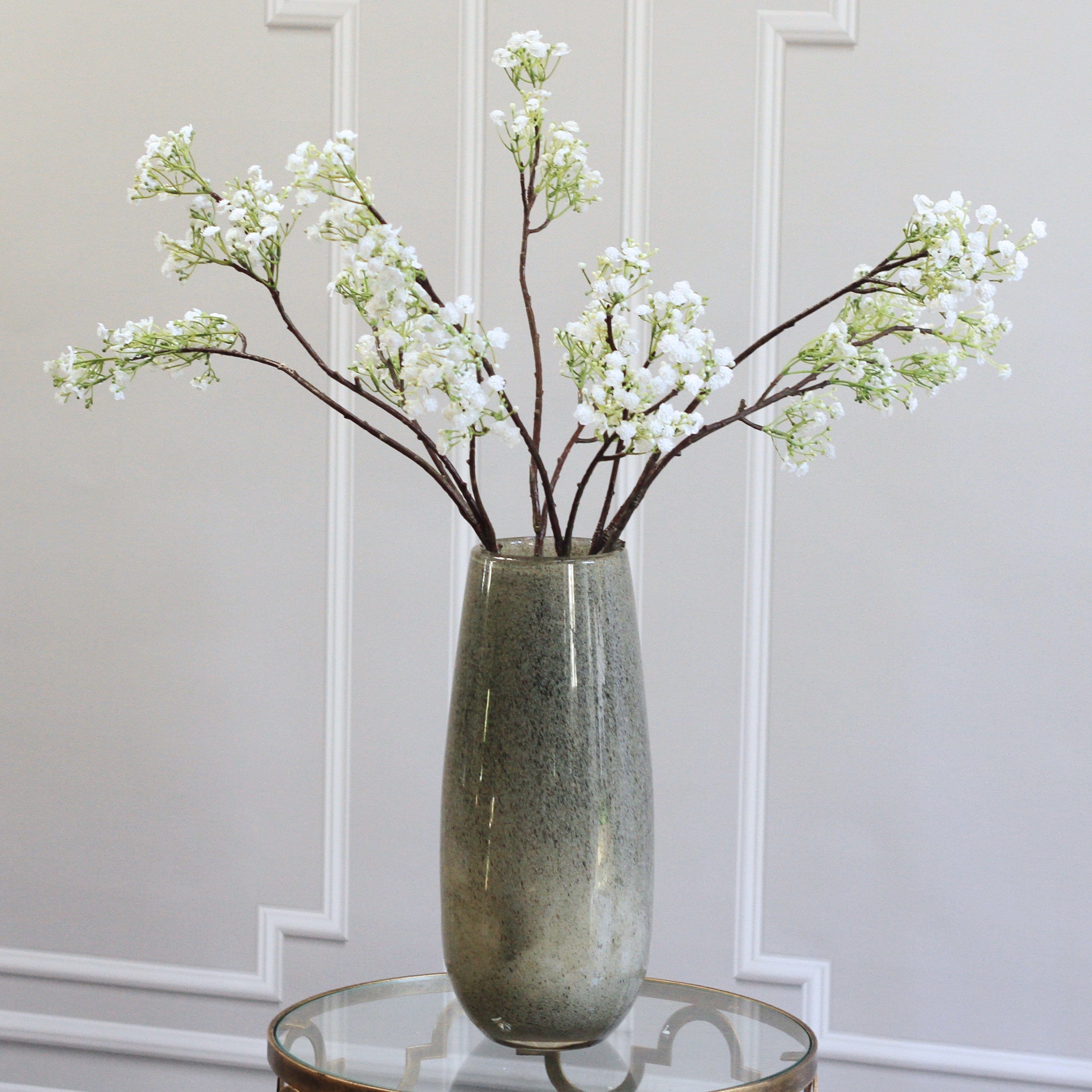 Artificial blossom flowers luxury faux cherry blossom branches silk white gypsophila realistic blossom branches flowers Amaranthine Blooms UK