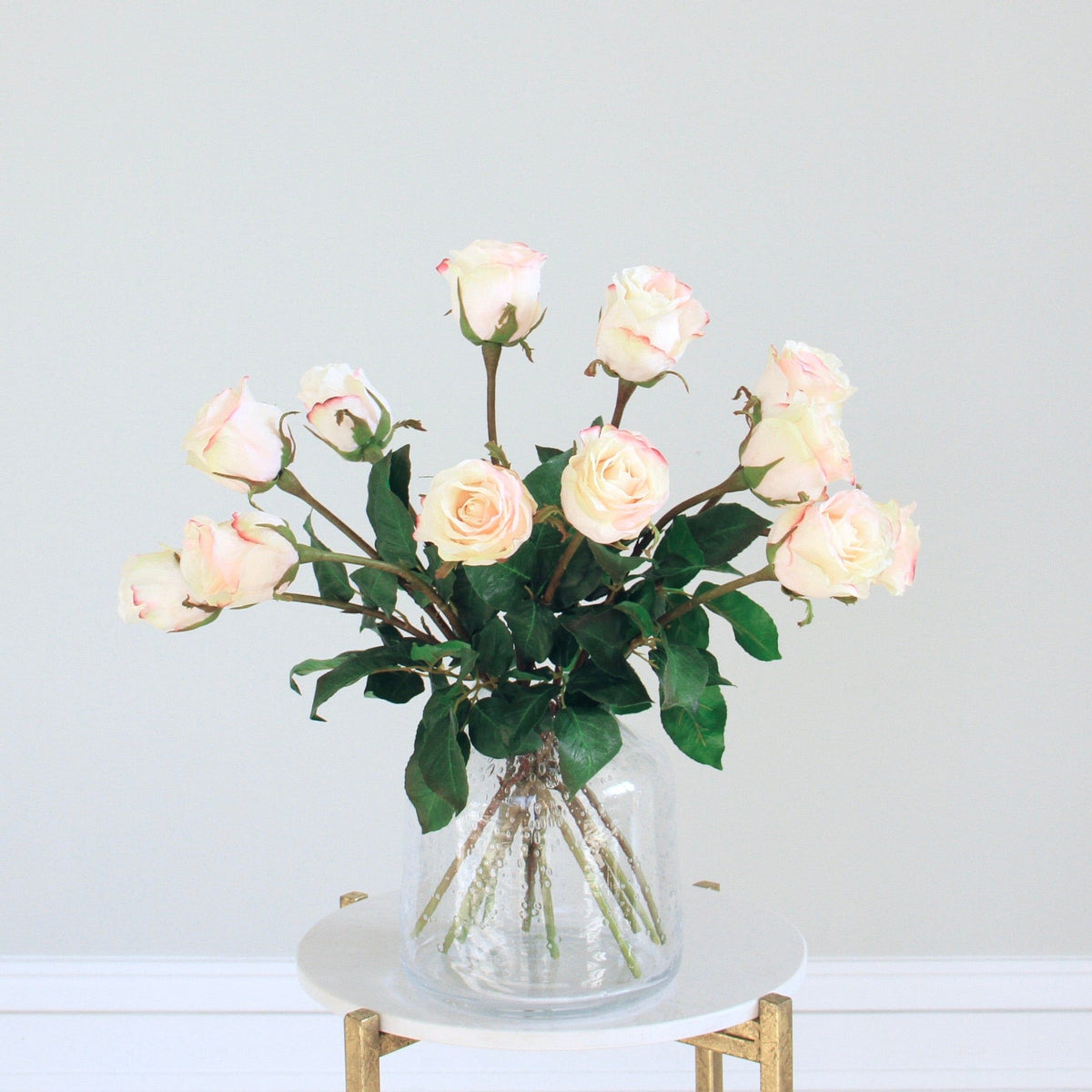Realistic Artificial Blush Pink Rose Bud ABY3106PK by The Faux Flower Company