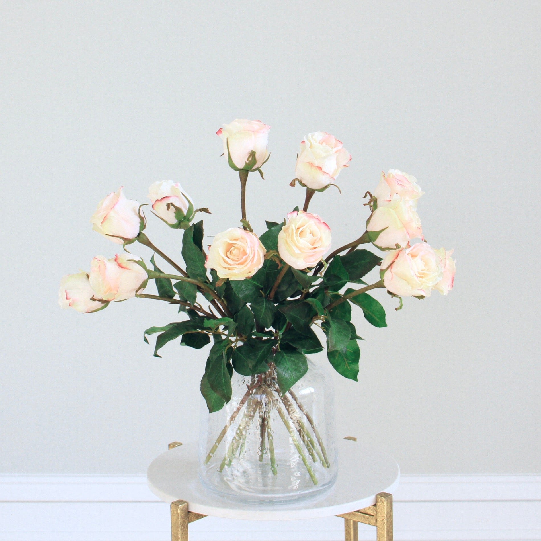 Artificial flowers luxury lifelike faux Artificial Blush Pink Rose Bud realistic silk single stems buy online from The Faux Flower Company