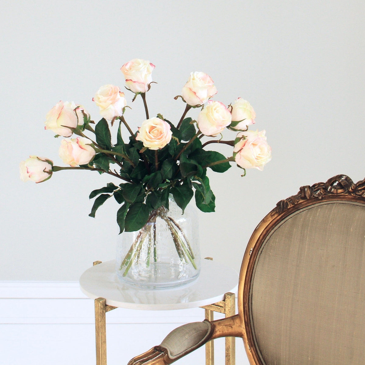Realistic Artificial Blush Pink Rose Bud ABY3106PK by The Faux Flower Company