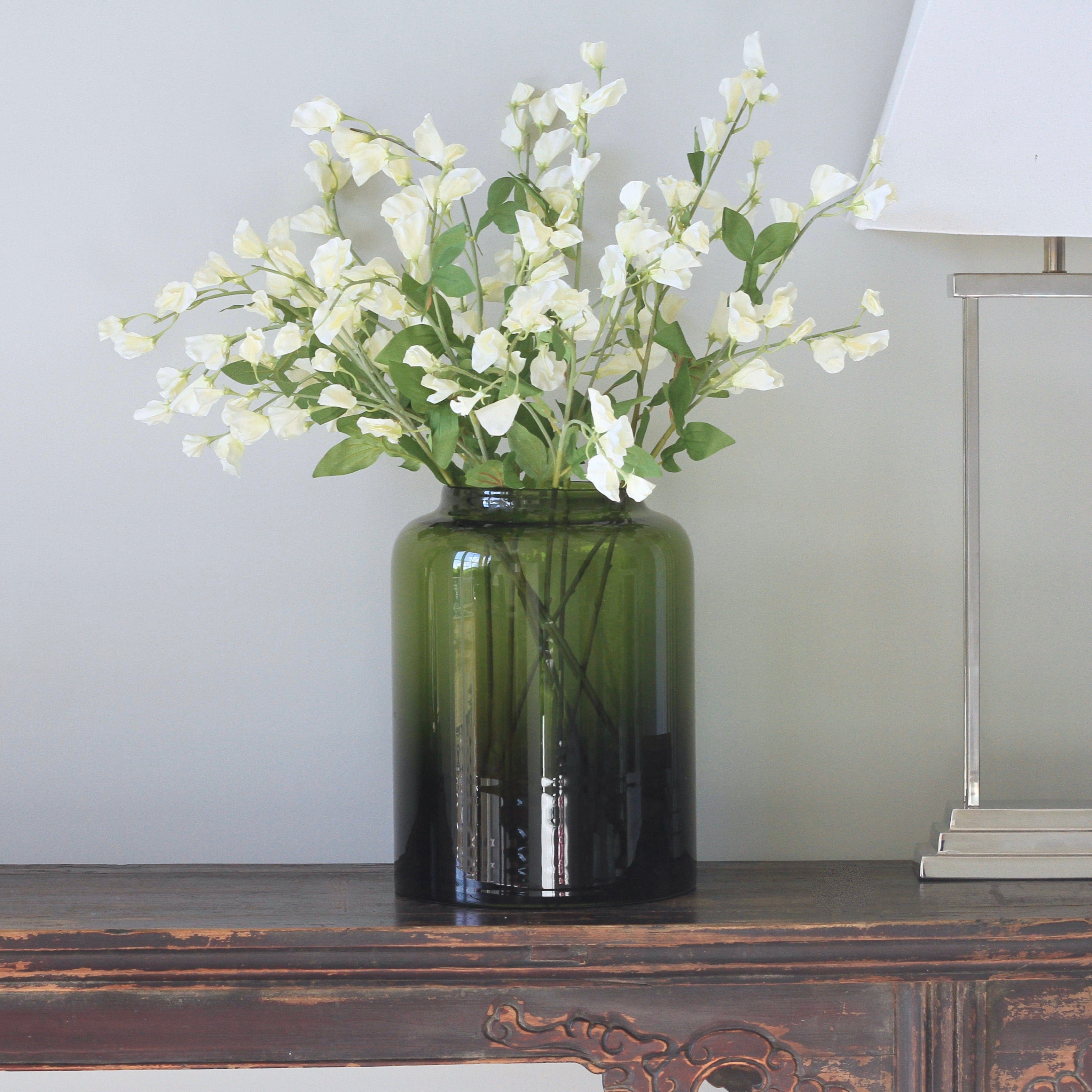 Artificial flowers luxury lifelike faux Artificial Cream Tall Sweet Pea realistic silk single stems buy online from The Faux Flower Company