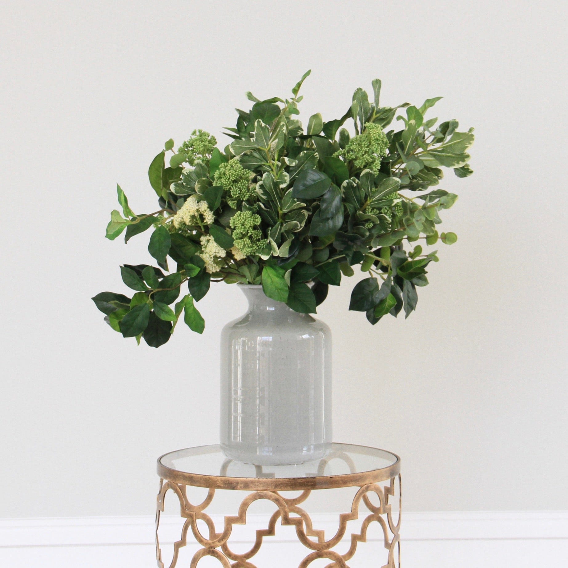 Artificial flowers luxury lifelike faux Artificial 'Foliage Fantastic' Arrangement realistic silk bouquet buy online from The Faux Flower Company