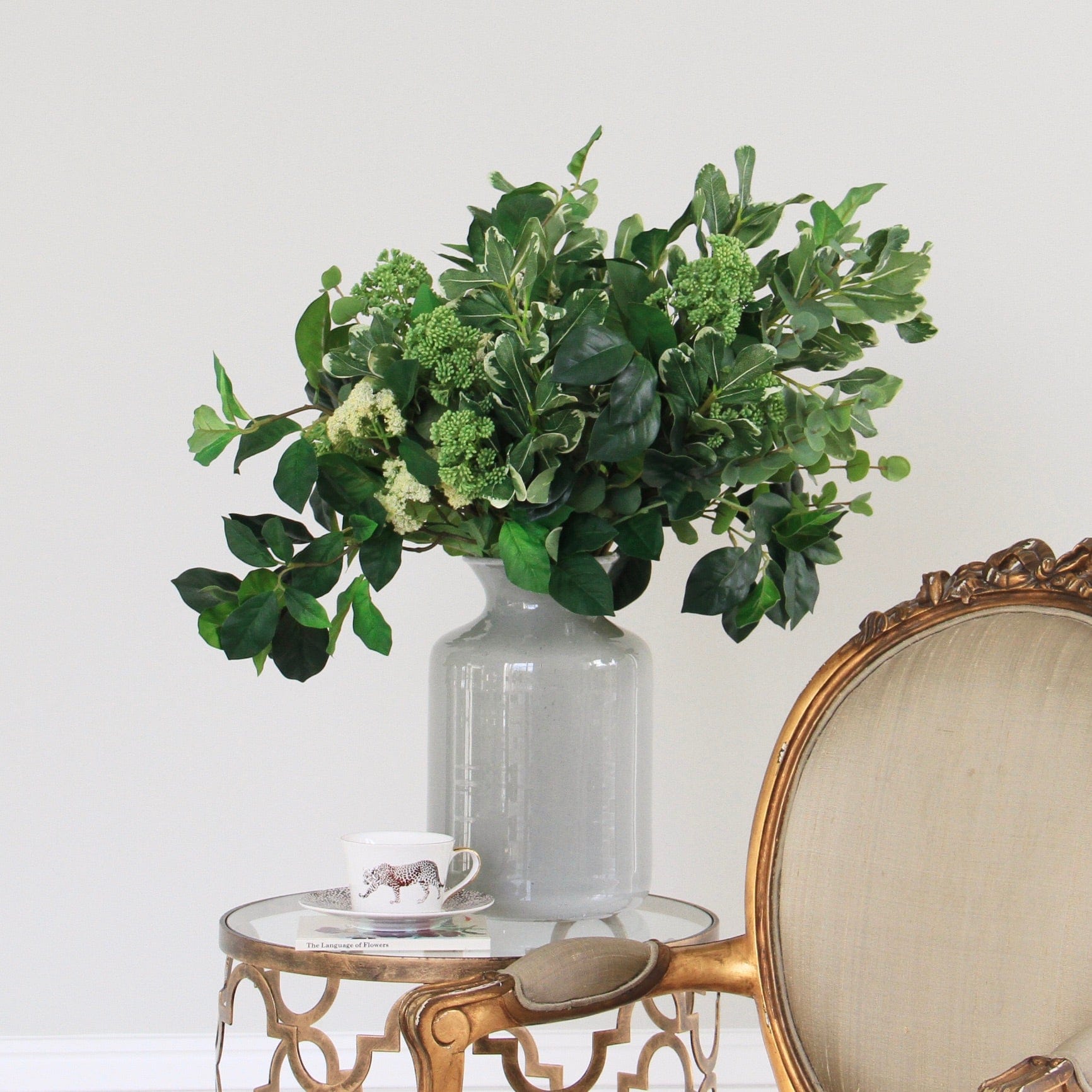 Artificial flowers luxury lifelike faux Artificial 'Foliage Fantastic' Arrangement realistic silk bouquet buy online from The Faux Flower Company