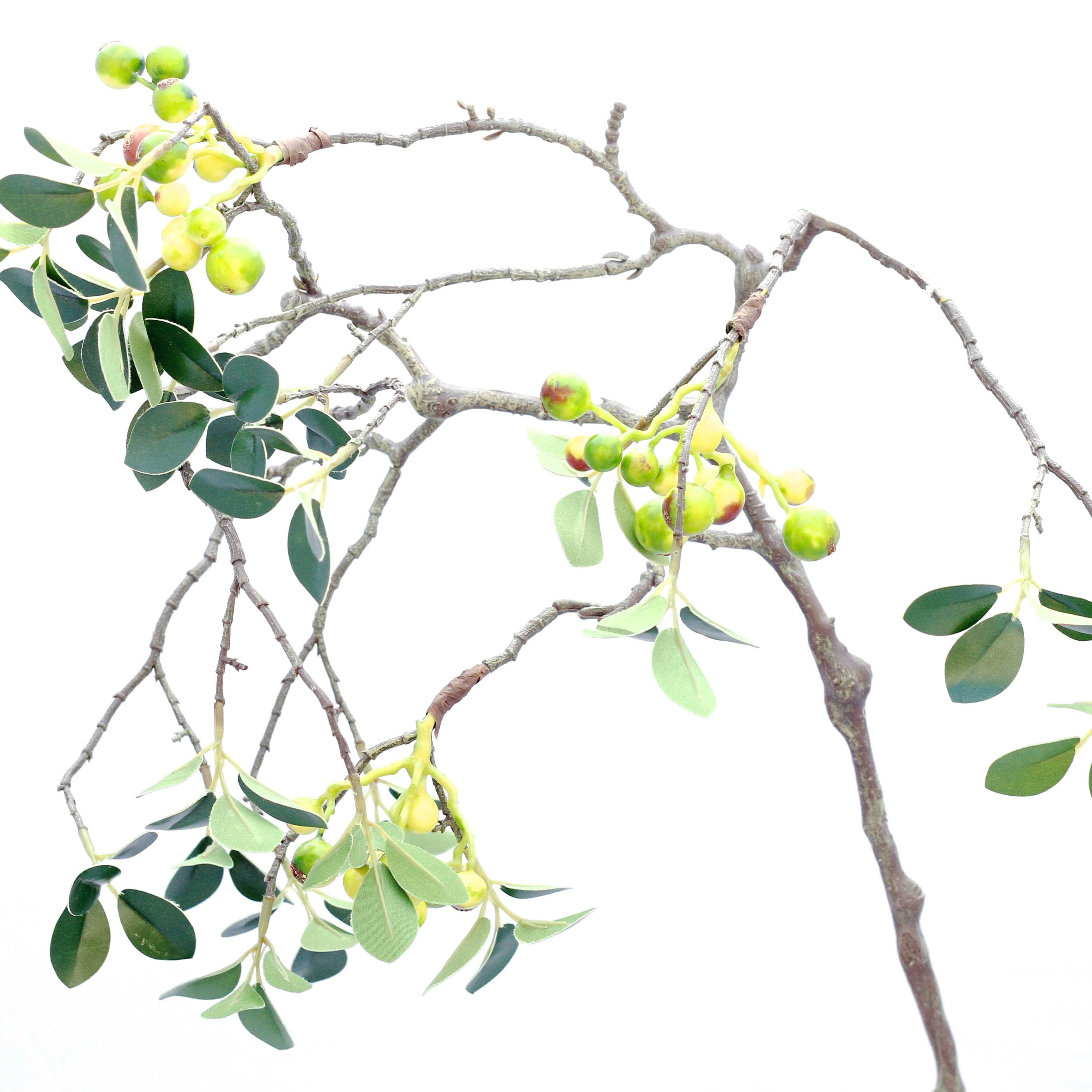 Artificial flowers luxury lifelike faux Artificial Green Berry Spray realistic silk single stems buy online from The Faux Flower Company