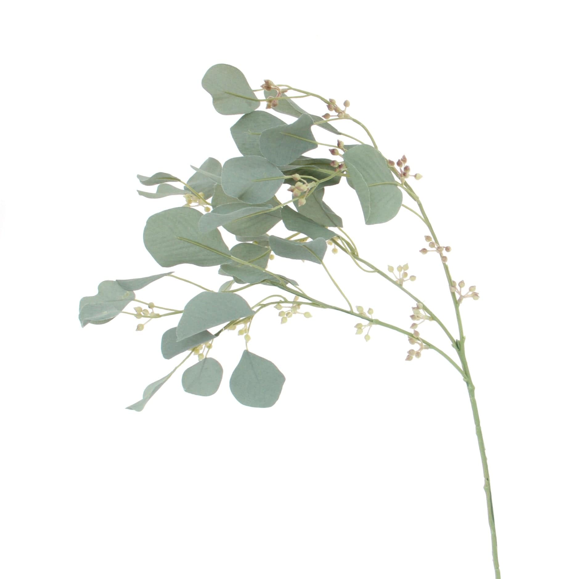 Artificial flowers luxury lifelike faux Artificial Green Eucalyptus & Berries realistic silk single stems buy online from The Faux Flower Company