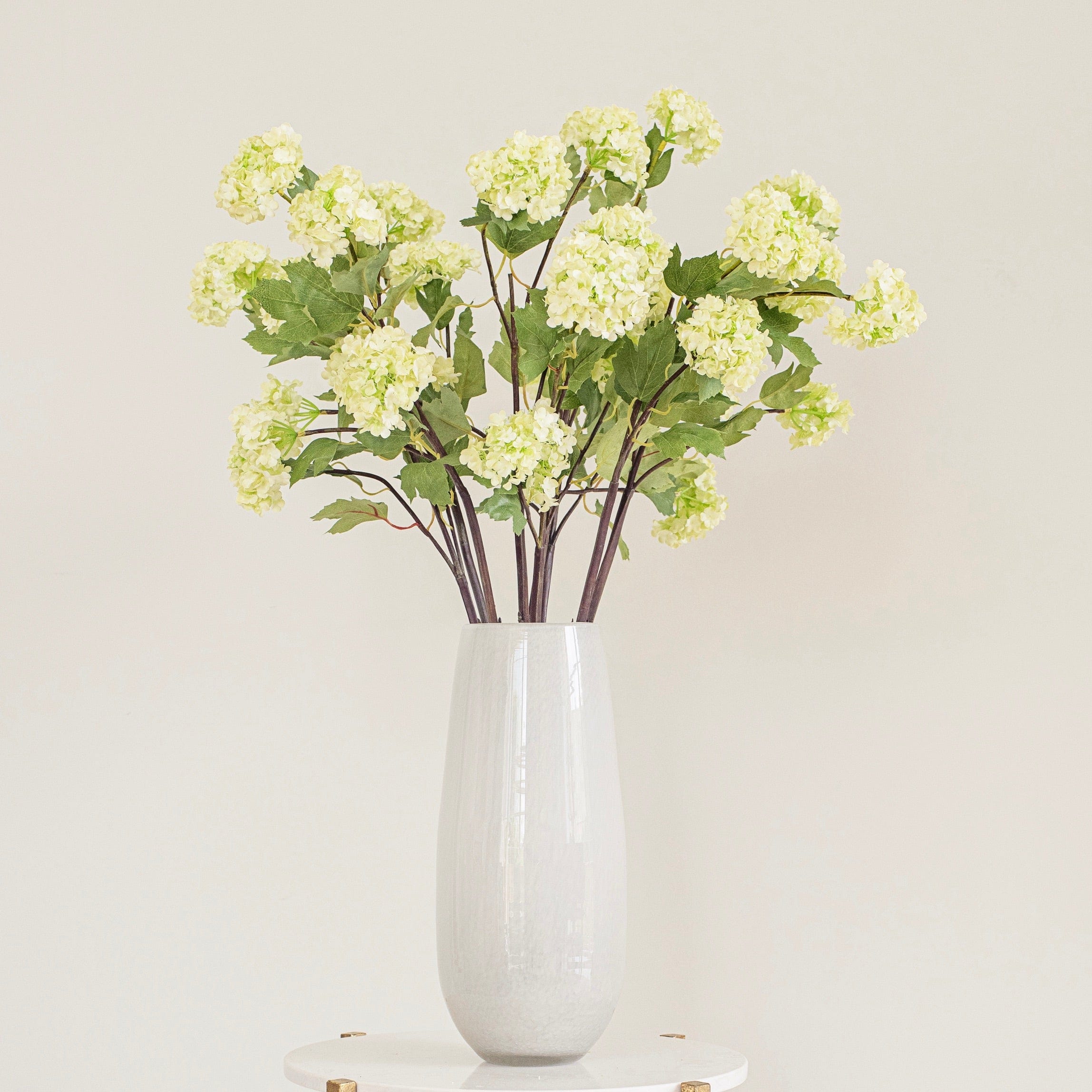 Artificial flowers luxury lifelike faux Artificial Green Viburnum realistic silk single stems buy online from The Faux Flower Company