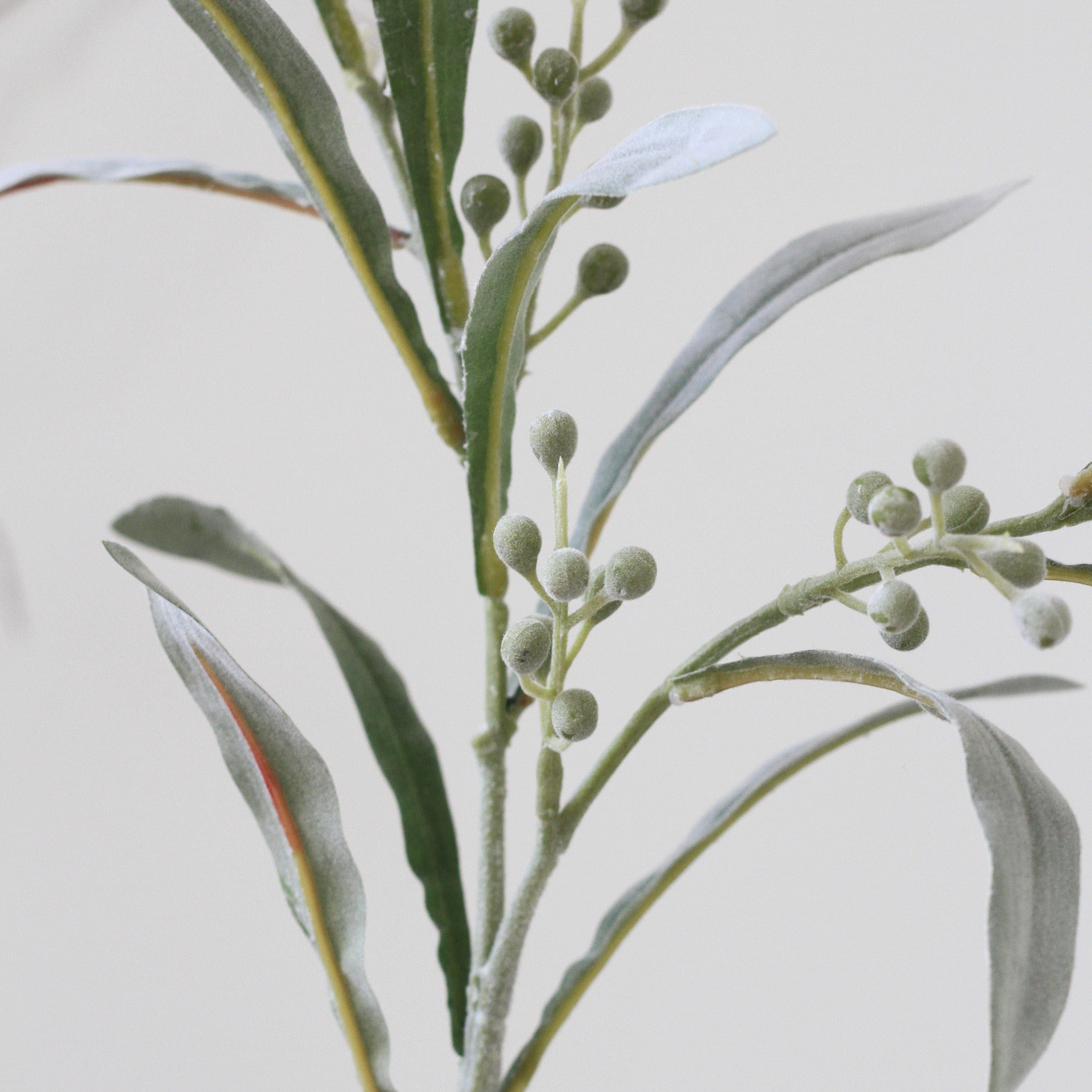 Artificial flowers luxury lifelike faux Artificial Silver & Grey Berries realistic silk  single stems buy online from The Faux Flower Company