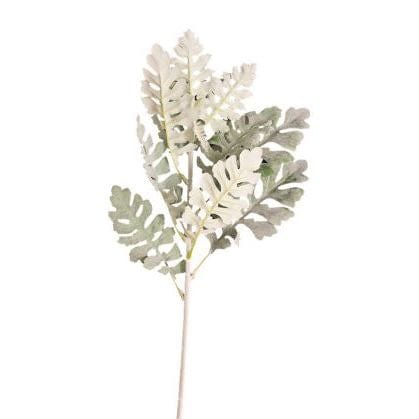 Artificial flowers luxury lifelike faux Artificial Silver Senecio Leaf realistic silk single stems buy online from The Faux Flower Company