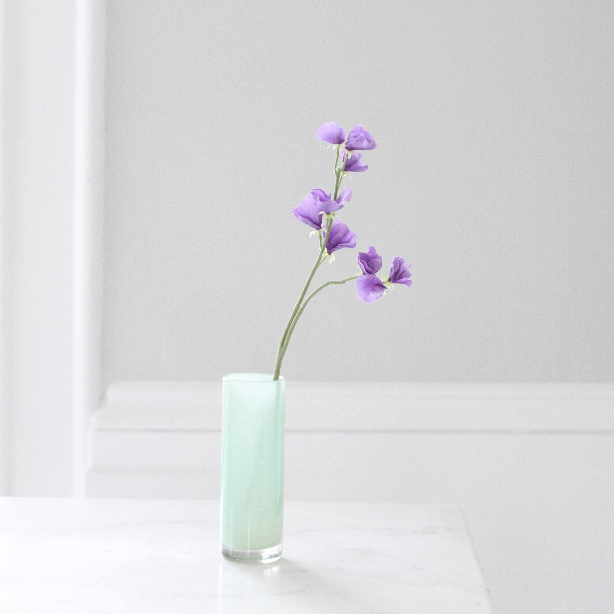 Artificial flowers luxury lifelike faux Artificial Small Dark Purple Sweet Pea realistic silk single stems buy online from The Faux Flower Company