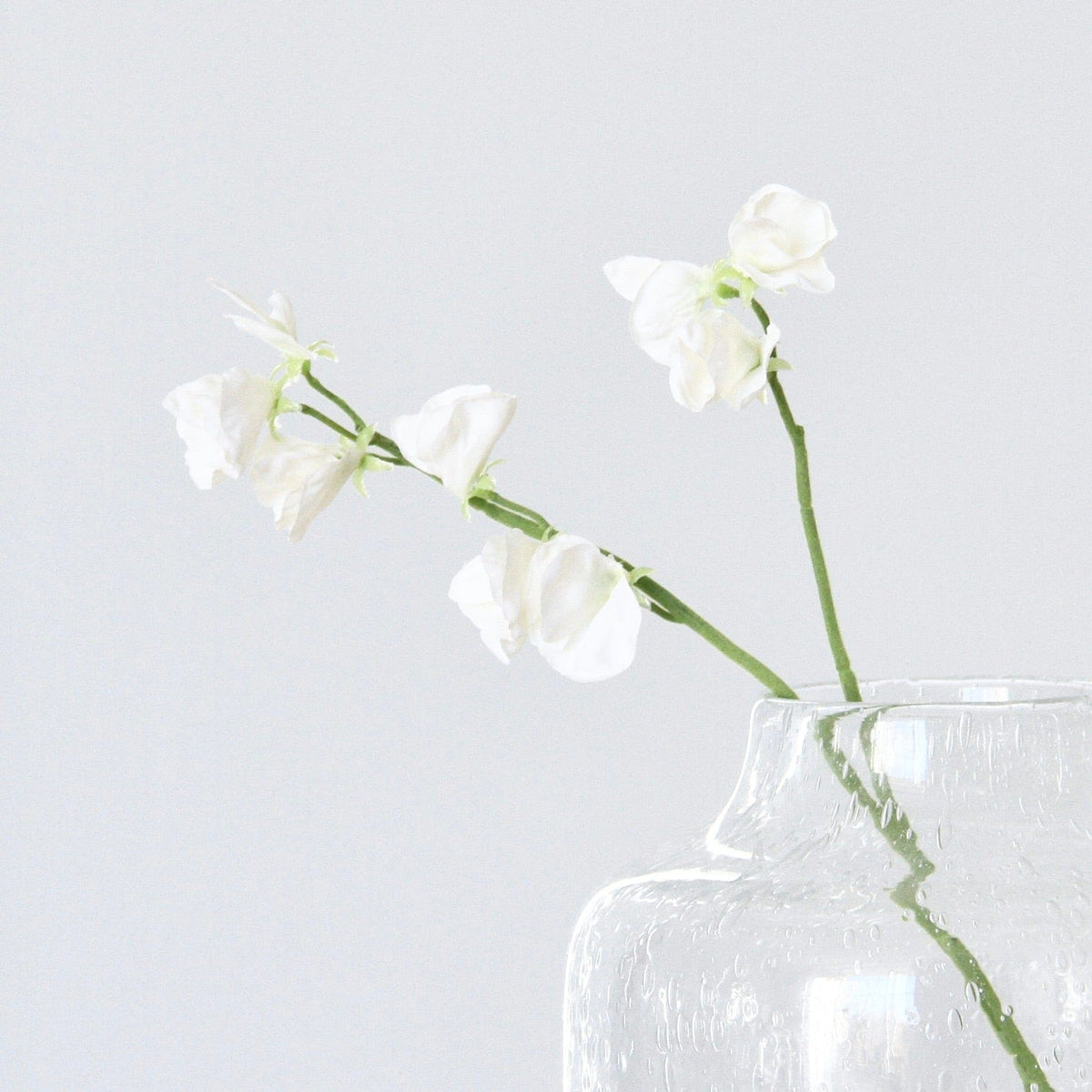 Realistic Artificial Small White Sweet Pea ABX1262WH by The Faux Flower Company